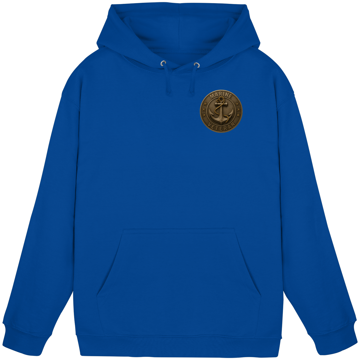 Marine Veteran - Metalleffekt - Basic Unisex Hoodie