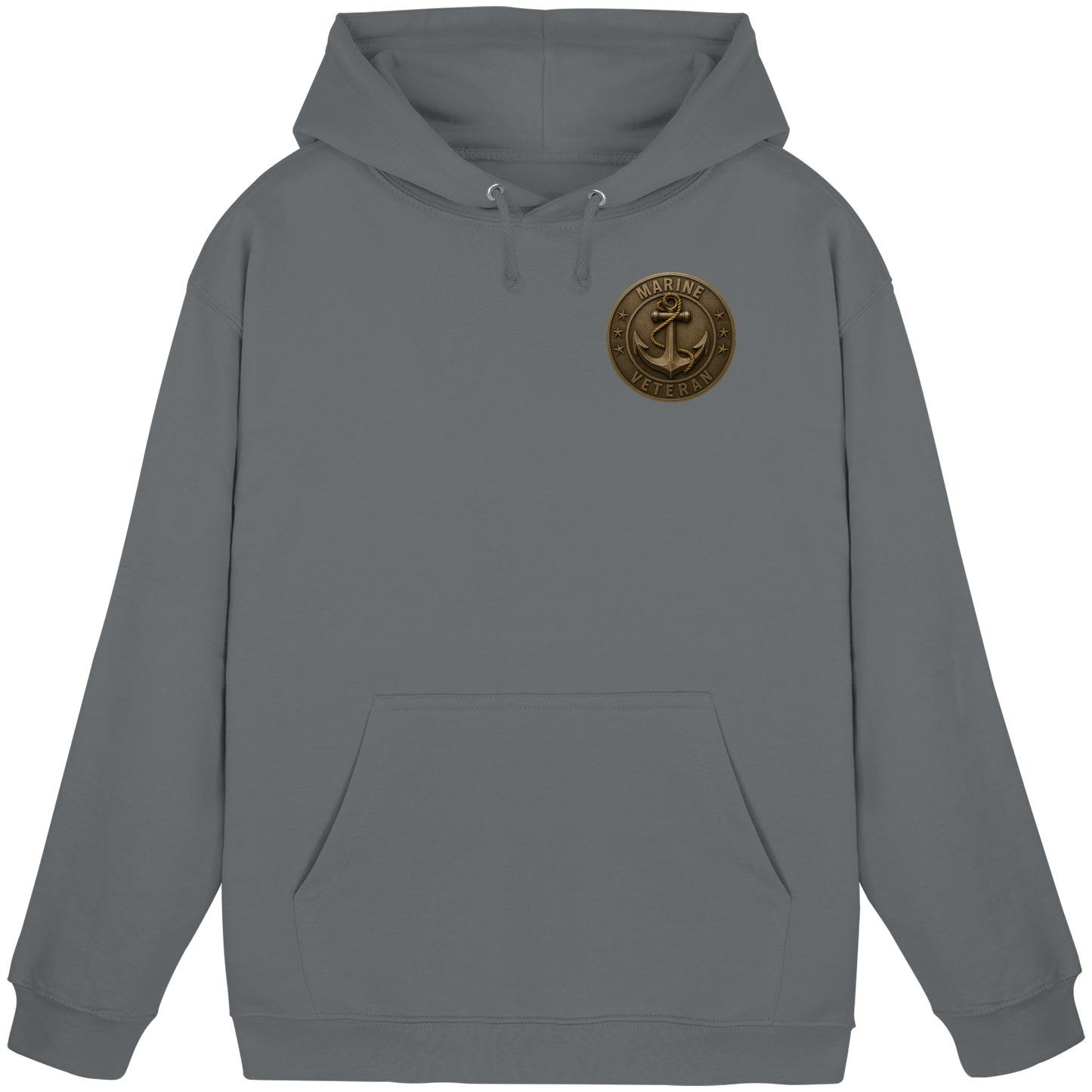 Marine Veteran - Metalleffekt - Basic Unisex Hoodie