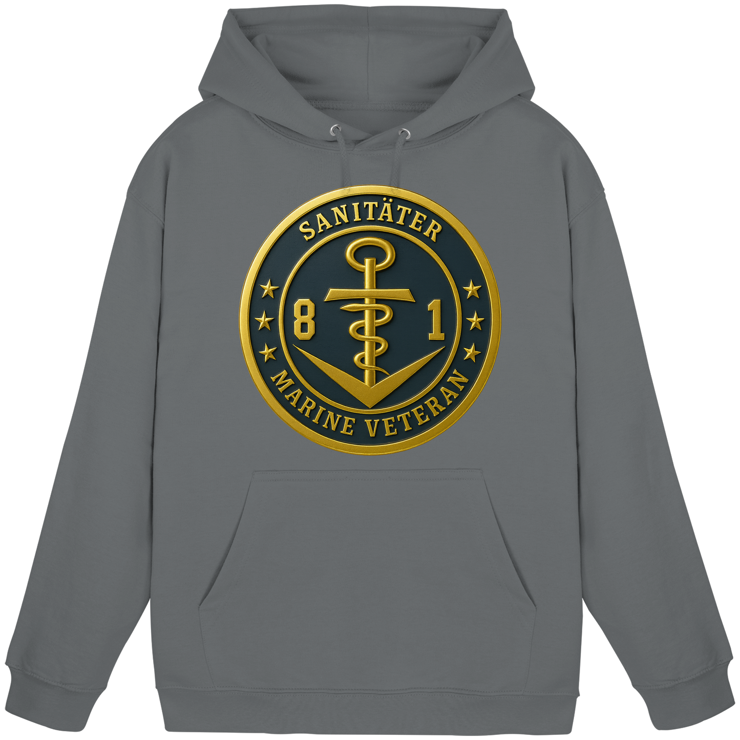 Marine Veteran 81er SANITÄTER - Metalleffekt - Basic Unisex Hoodie