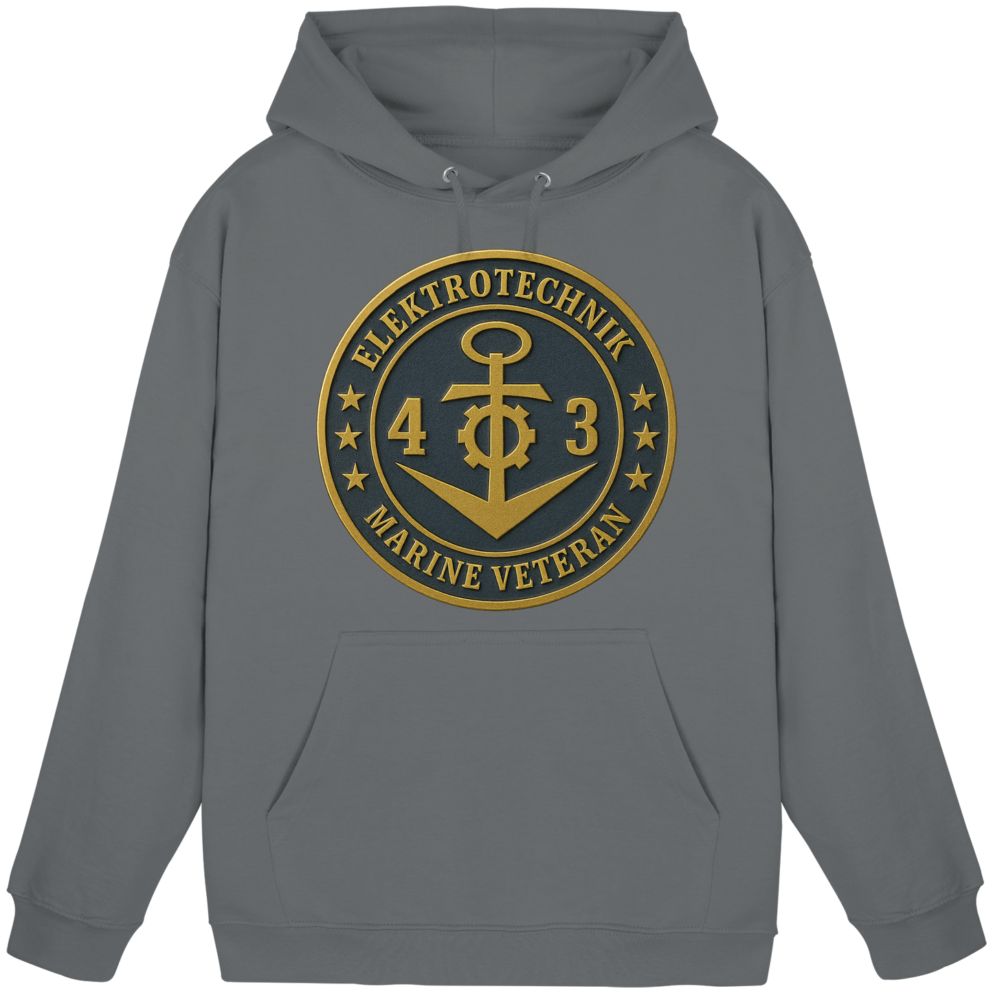 Marine Veteran 43er ELEKTROTECHNIK - Metalleffekt - Basic Unisex Hoodie