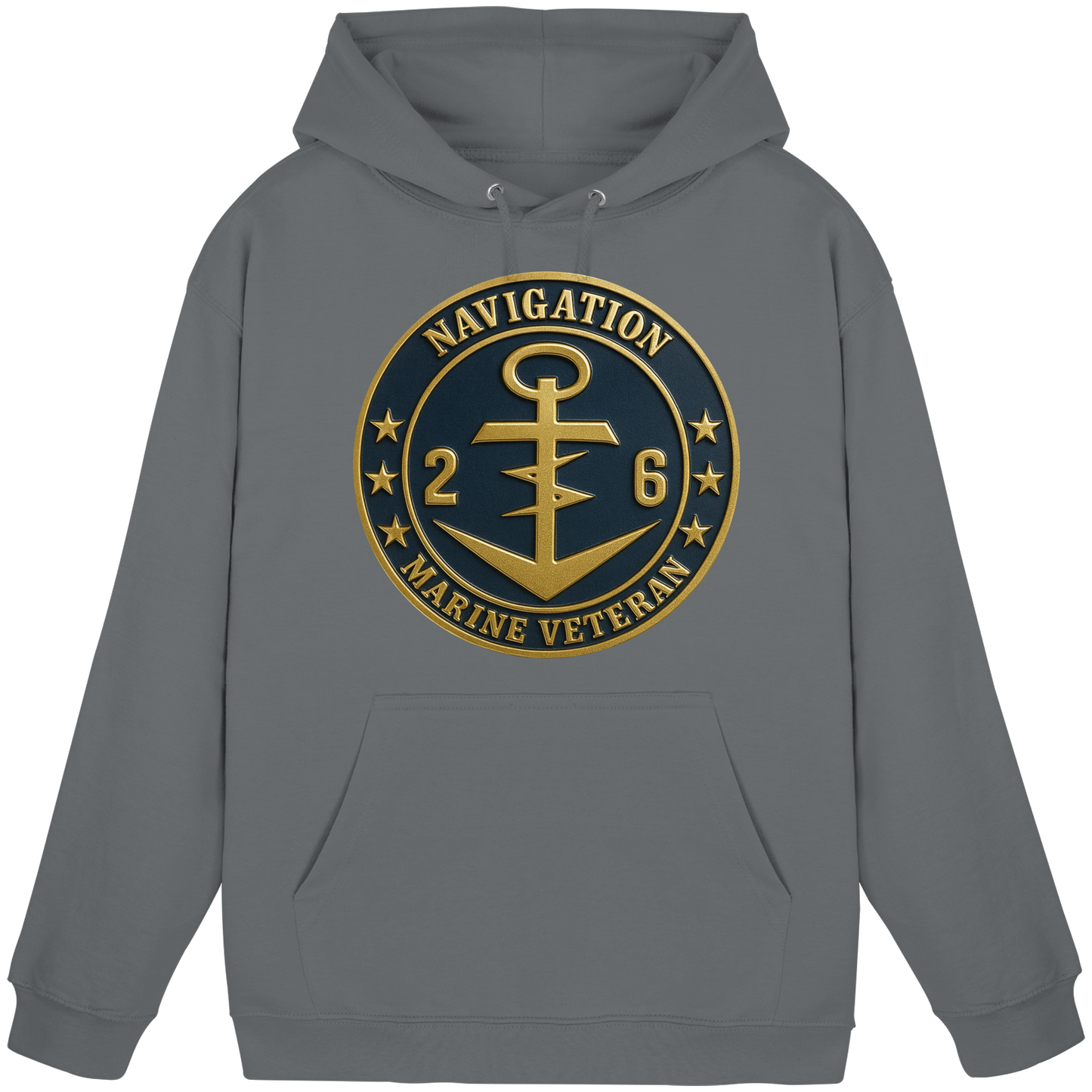 Marine Veteran 26er NAVIGATION - Metalleffekt - Basic Unisex Hoodie