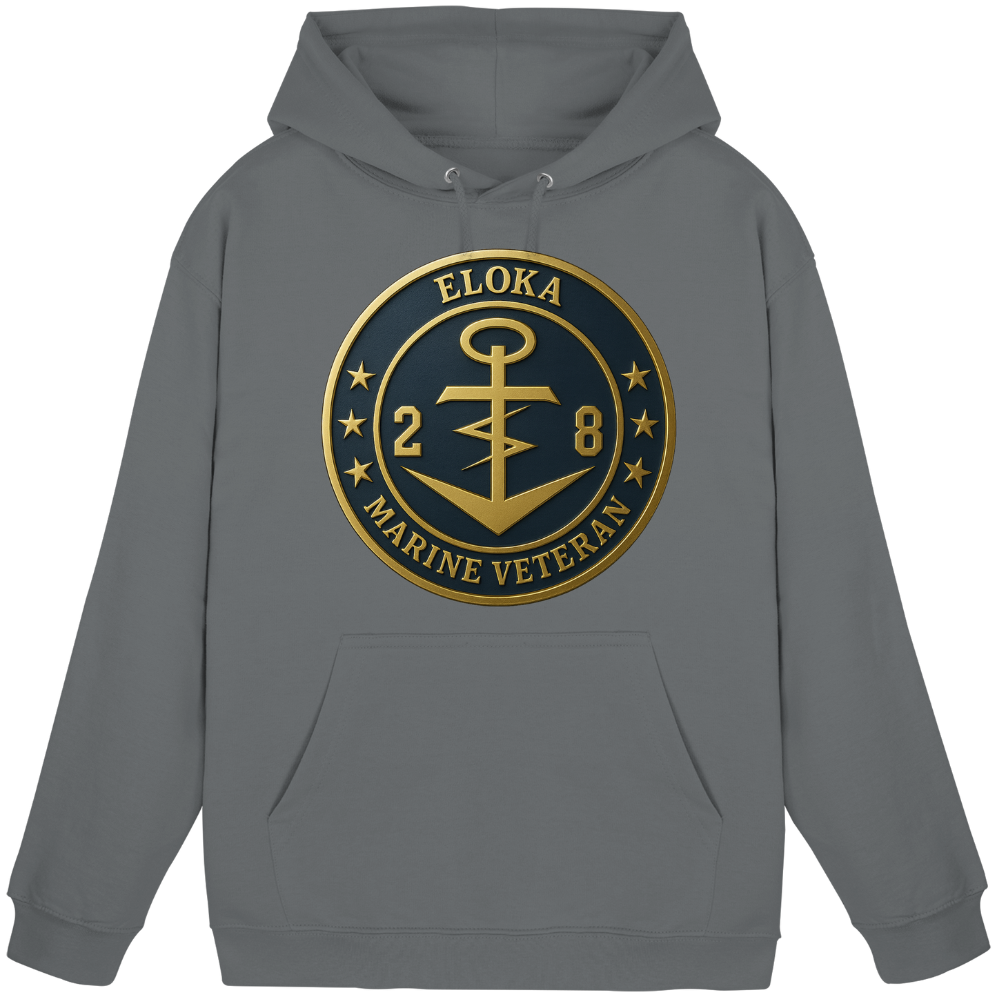Marine Veteran 28er ELOKA - Metalleffekt - Basic Unisex Hoodie