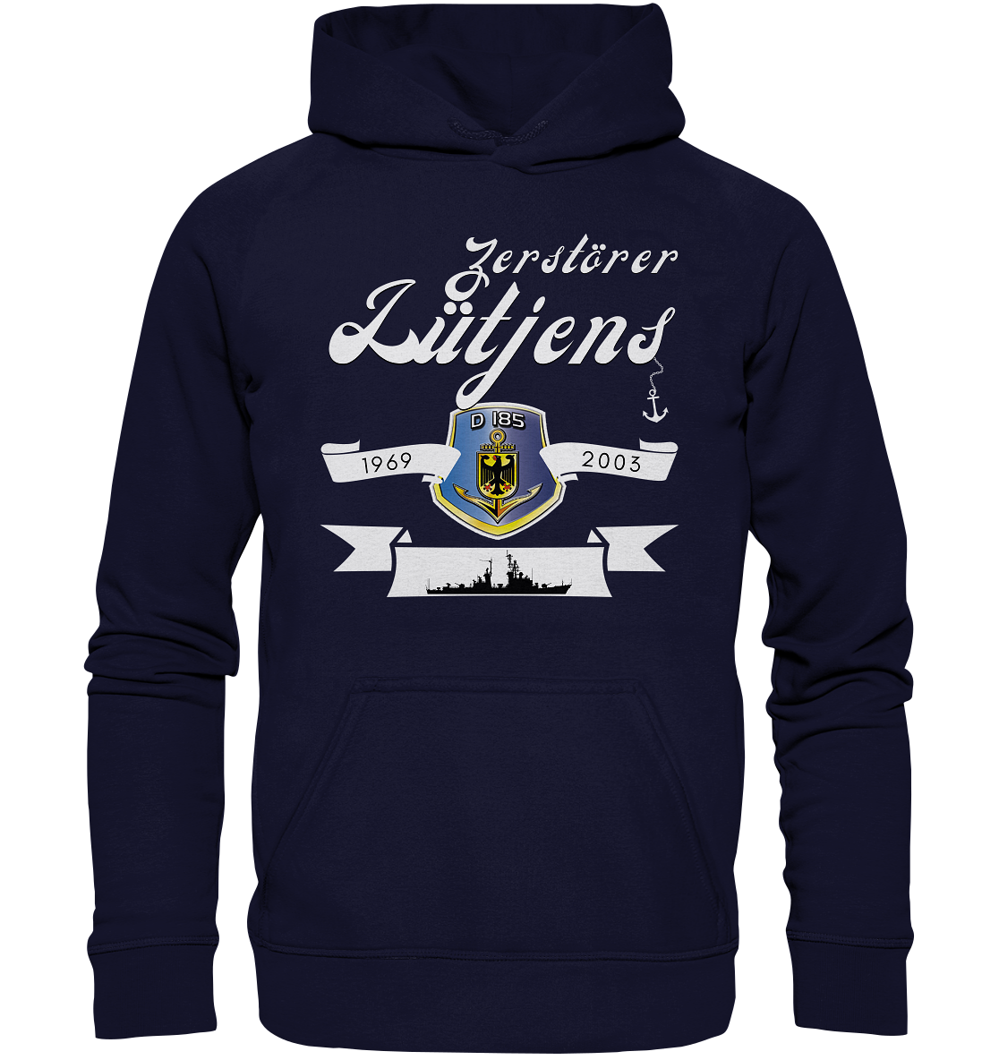 Zerstörer D185 LÜTJENS 1969-2003 - Basic Unisex Hoodie XL