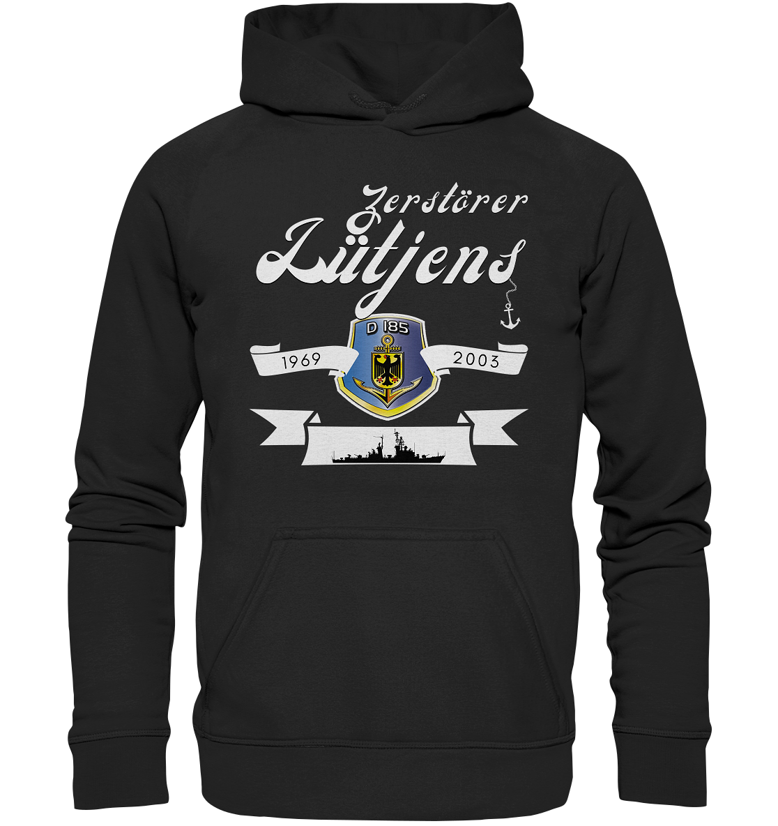 Zerstörer D185 LÜTJENS 1969-2003 - Basic Unisex Hoodie XL