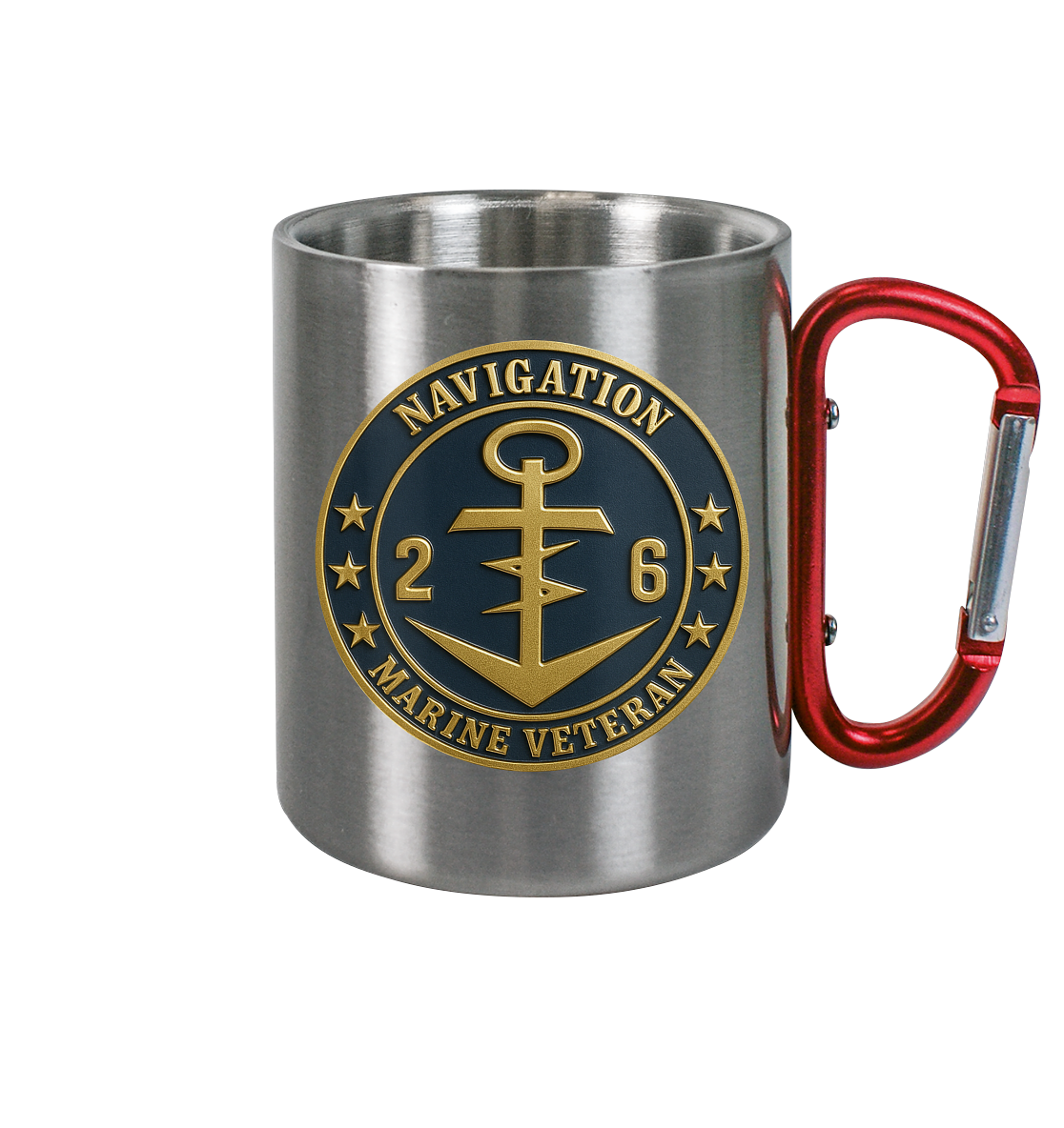 Marine Veteran 26er NAVIGATION - Metalleffekt - Edelstahl Tasse