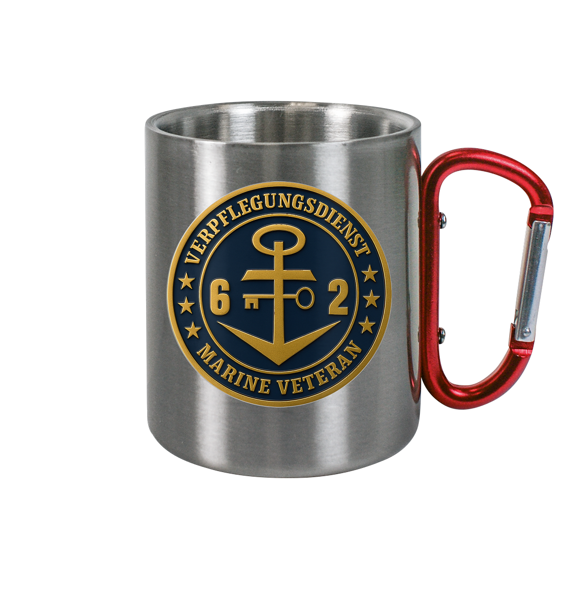 Marine Veteran 62er VERPFLEGUNGSDIENST - Metalleffekt - Edelstahl Tasse