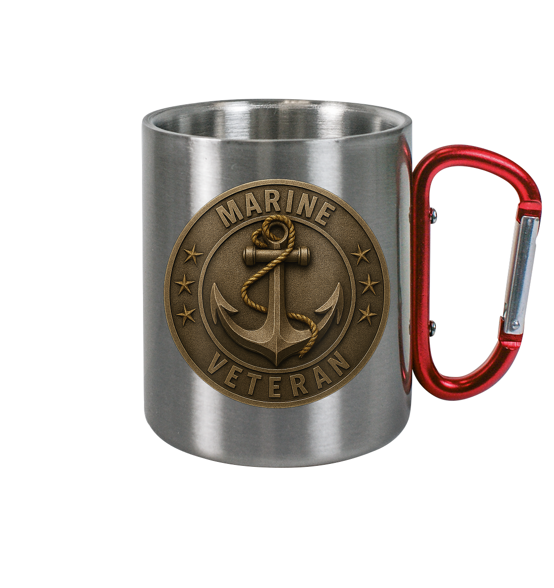 Marine Veteran - Metalleffekt - Edelstahl Tasse