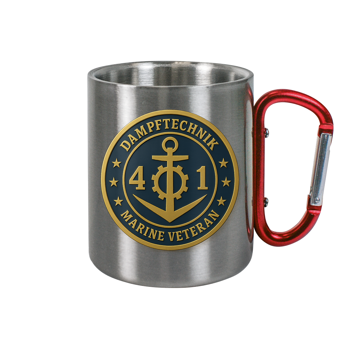Marine Veteran 41er DAMPFTECHNIK - Metalleffekt - Edelstahl Tasse