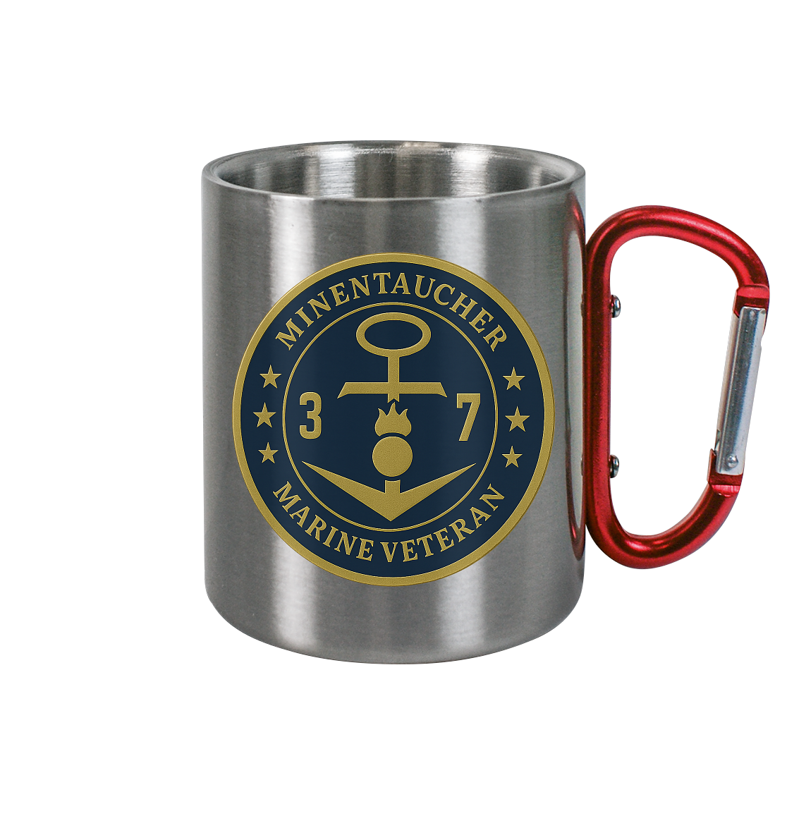Marine Veteran 37er MINENTAUCHER - Metalleffekt - Edelstahl Tasse