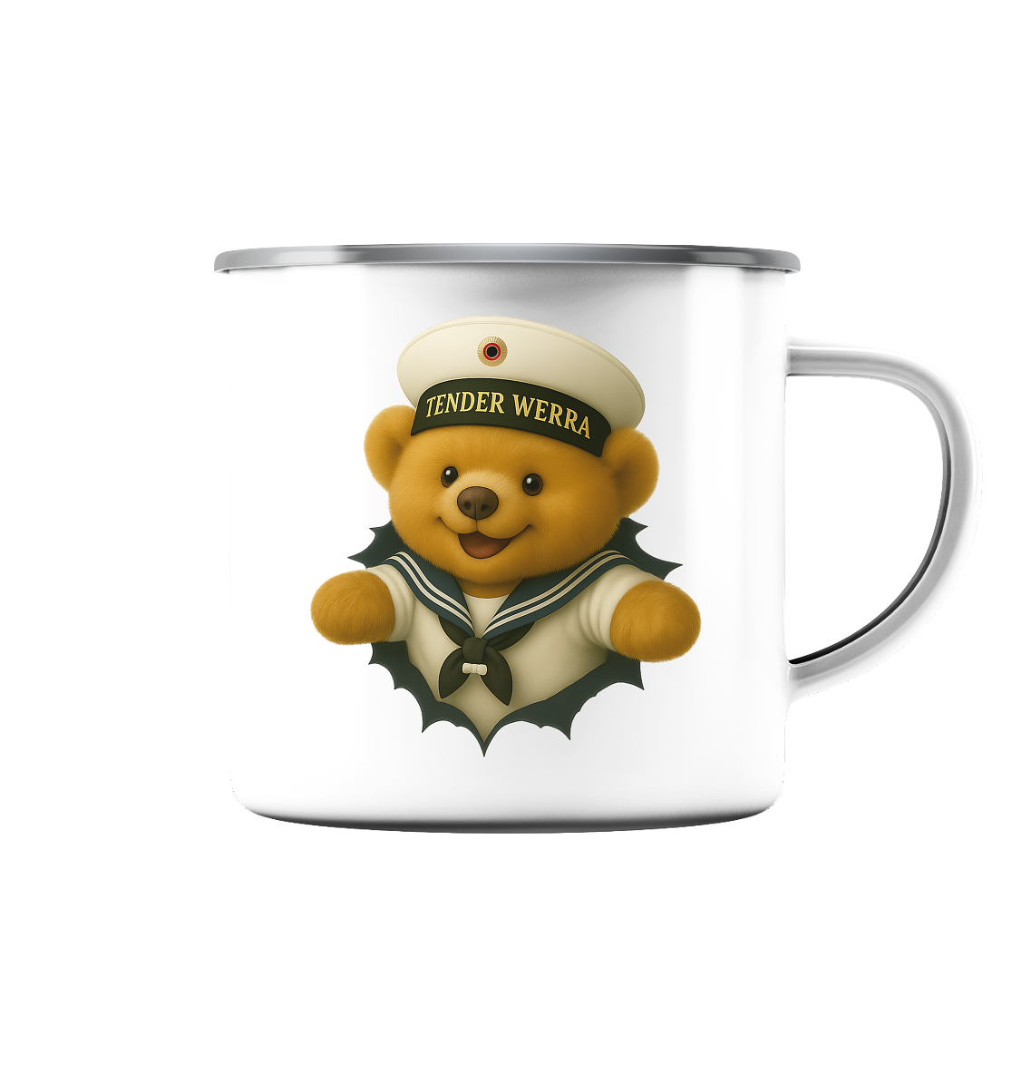 Teddy Tender WERRA - Emaille Tasse (Silber)