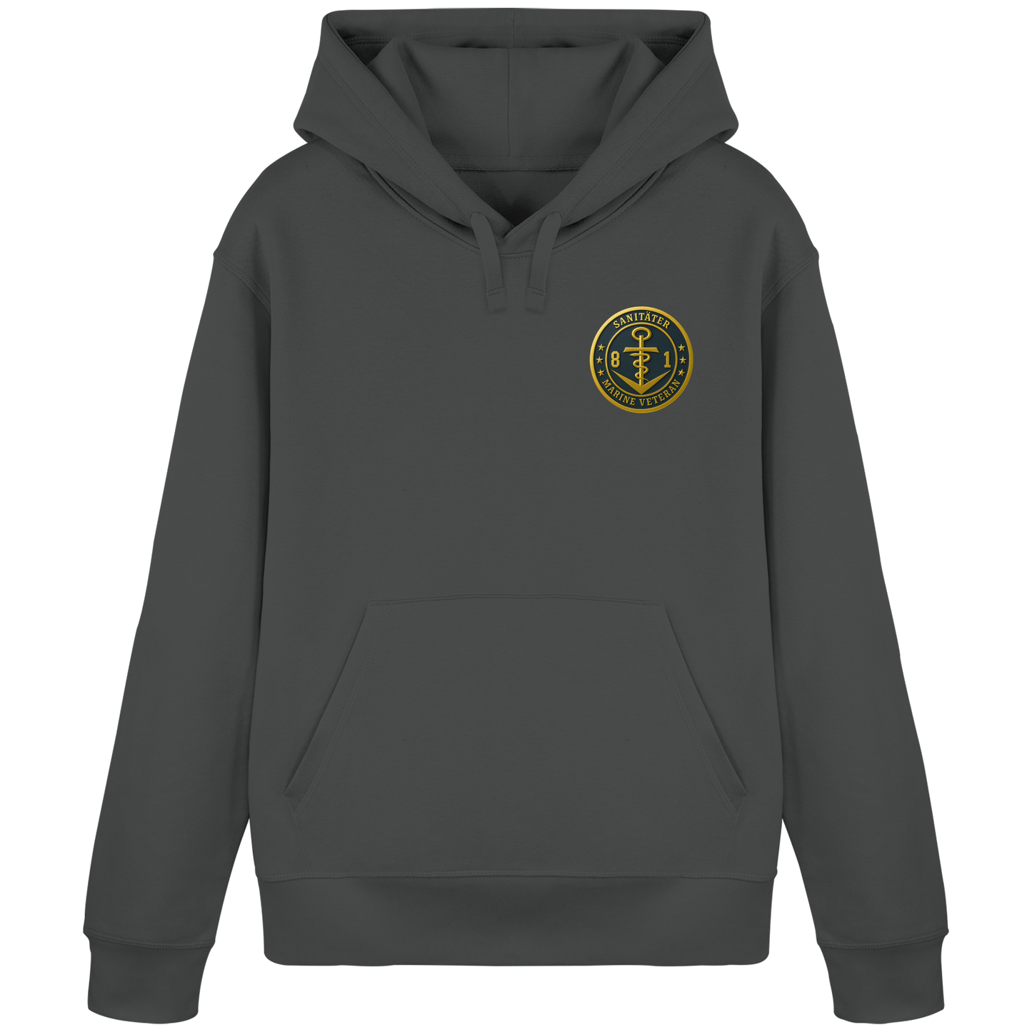 Marine Veteran 81er SANITÄTER - Metalleffekt - Organic Basic Hoodie