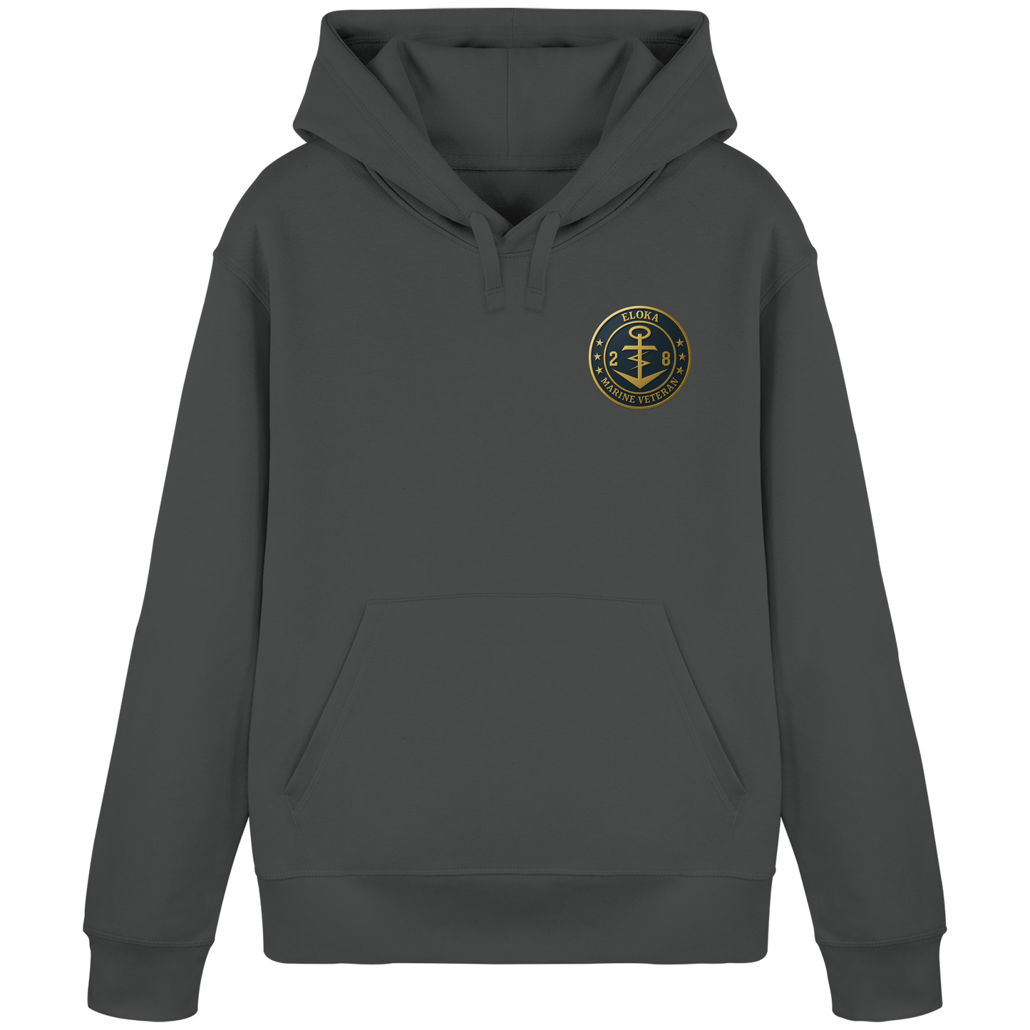 Marine Veteran 28er ELOKA - Metalleffekt - Organic Basic Hoodie