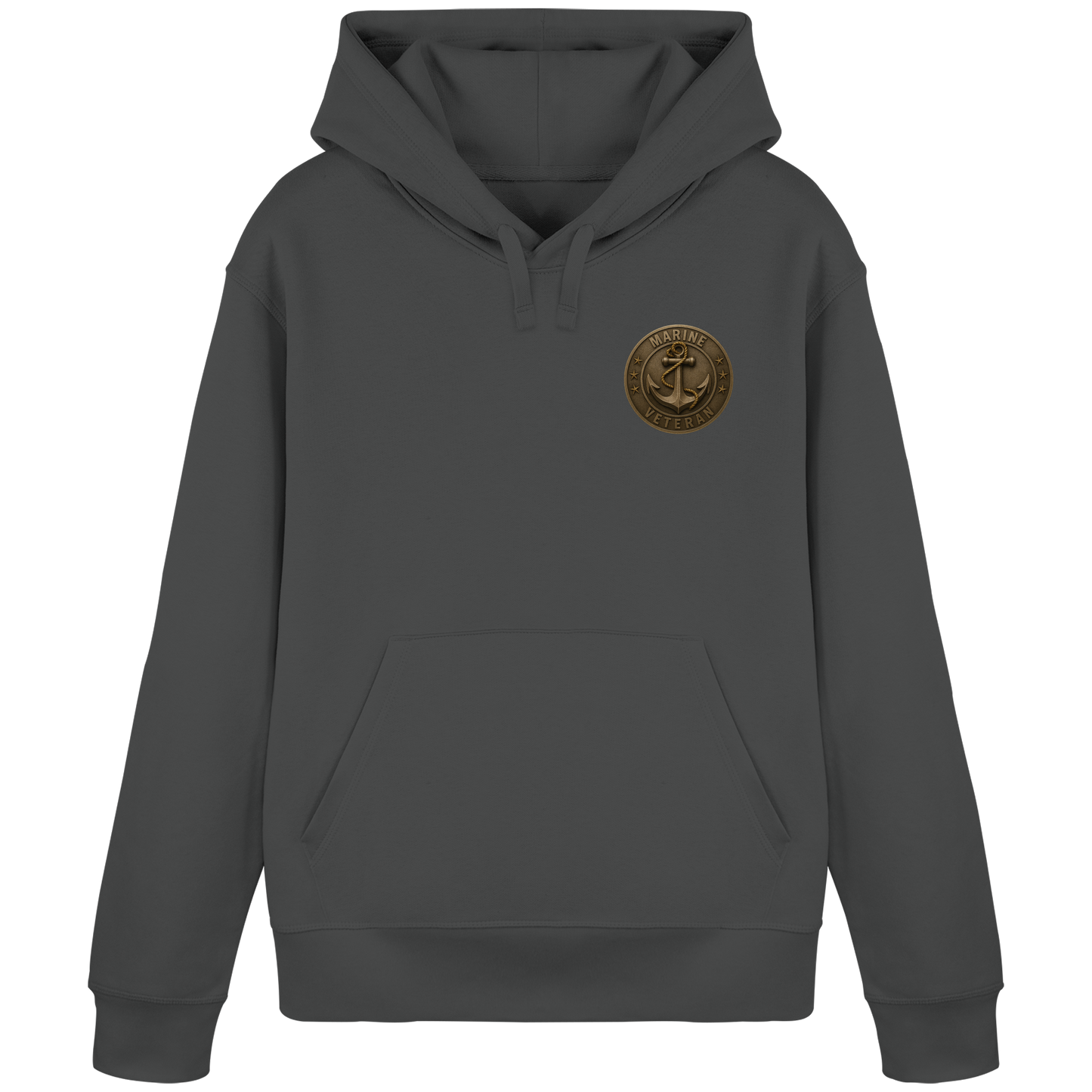 Marine Veteran - Metalleffekt - Organic Basic Hoodie