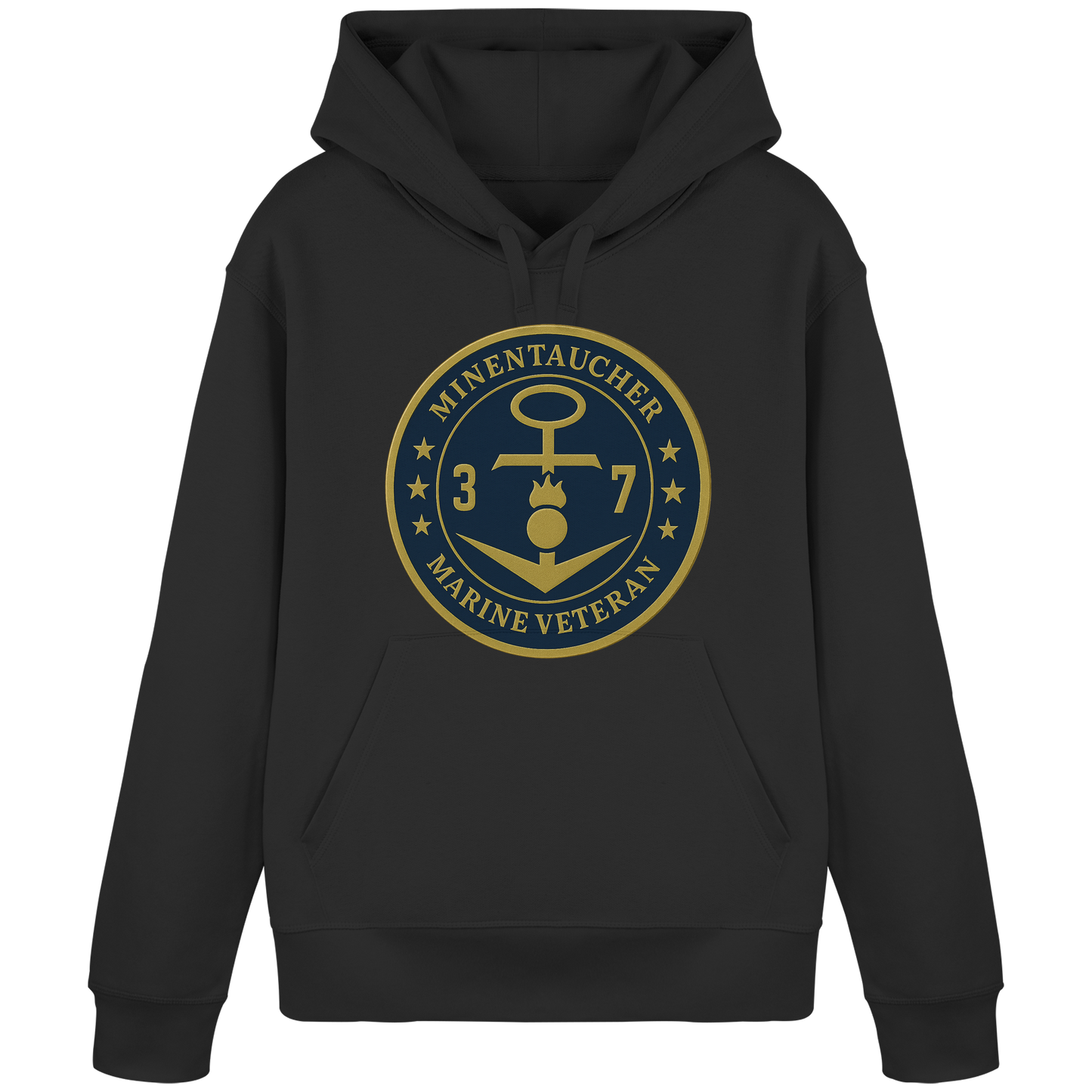 Marine Veteran 37er MINENTAUCHER - Metalleffekt - Organic Basic Hoodie