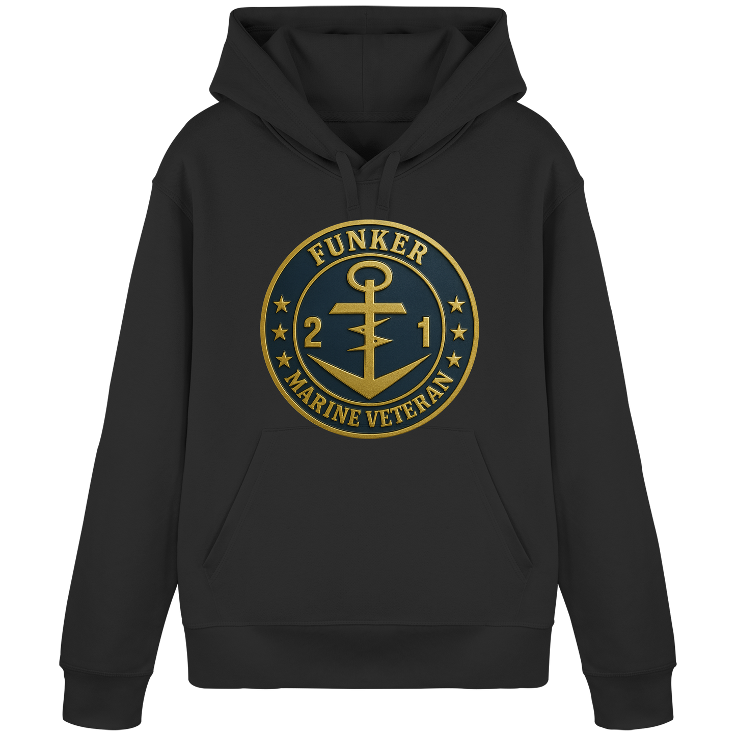 Marine Veteran 21er FUNKER - Metalleffekt - Organic Basic Hoodie