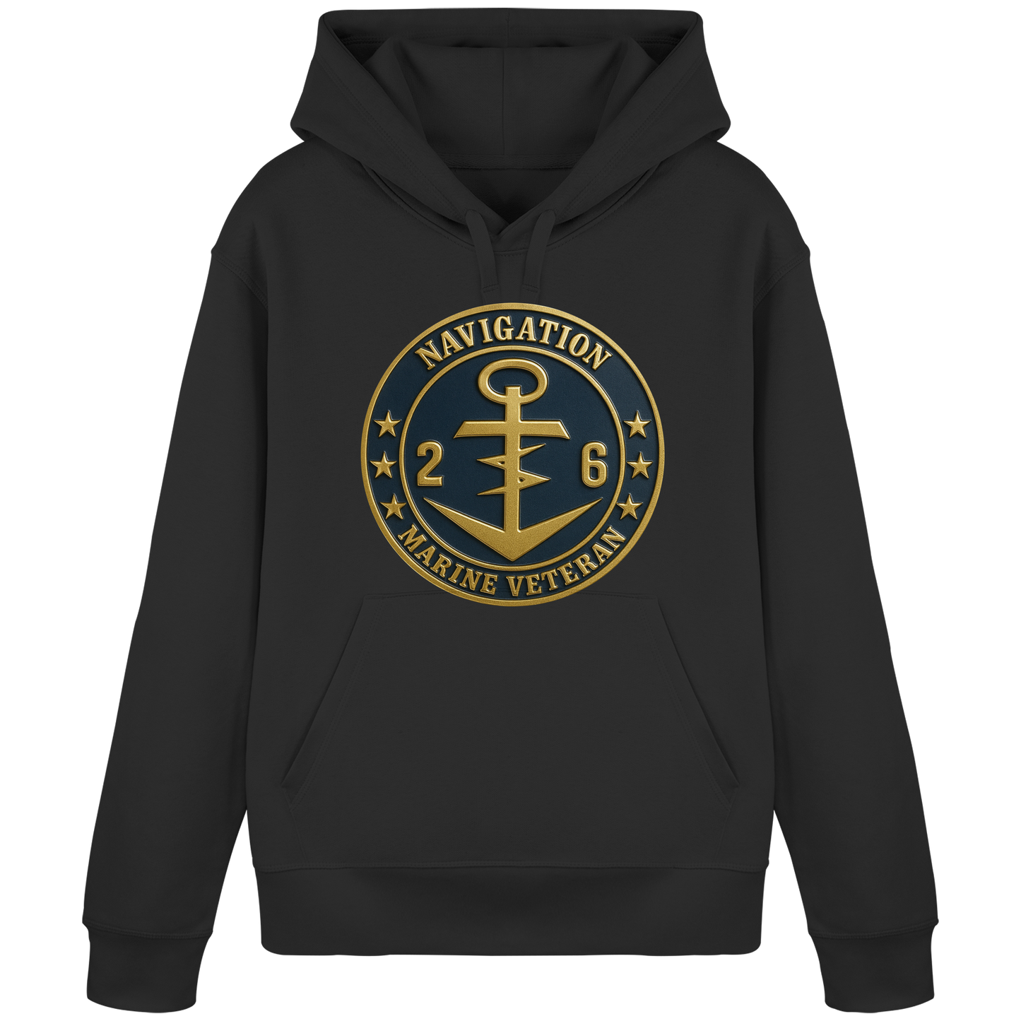 Marine Veteran 26er NAVIGATION - Metalleffekt - Organic Basic Hoodie