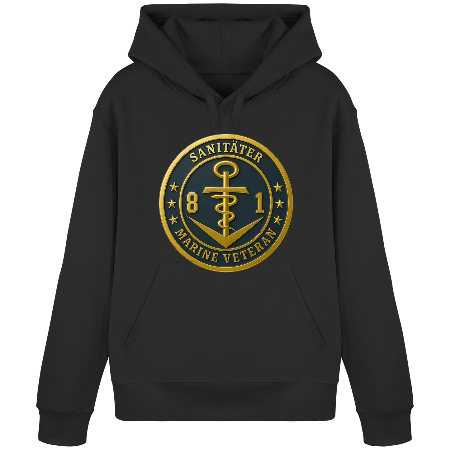 Marine Veteran 81er SANITÄTER - Metalleffekt - Organic Basic Hoodie