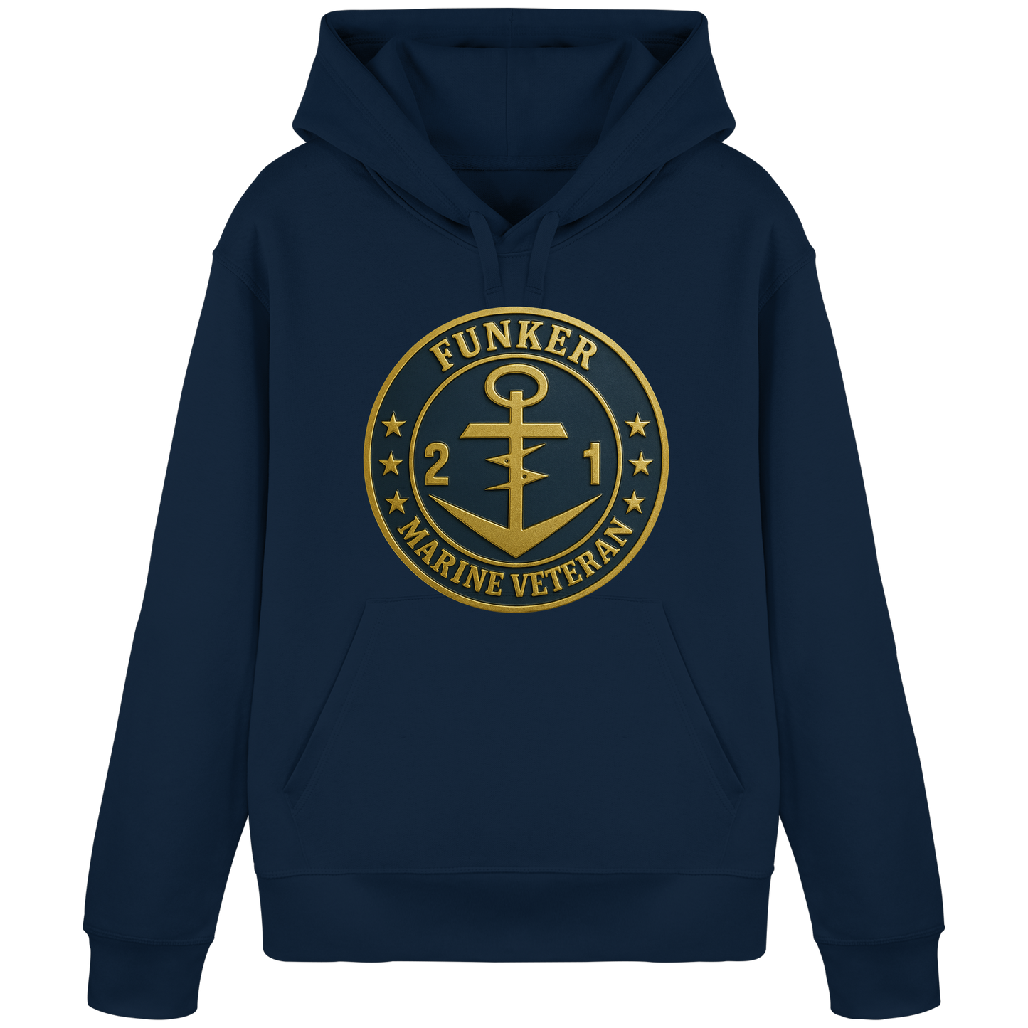 Marine Veteran 21er FUNKER - Metalleffekt - Organic Basic Hoodie