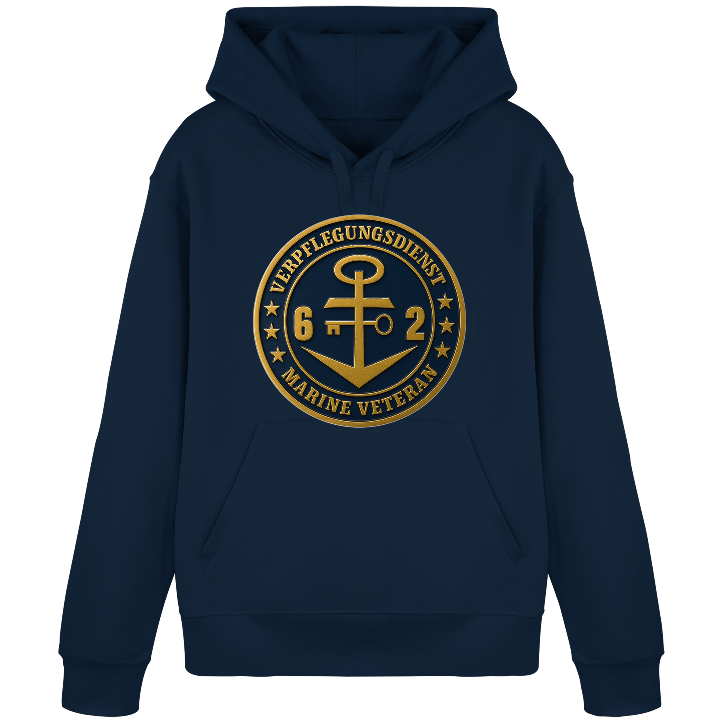 Marine Veteran 62er VERPFLEGUNGSDIENST - Metalleffekt - Organic Basic Hoodie