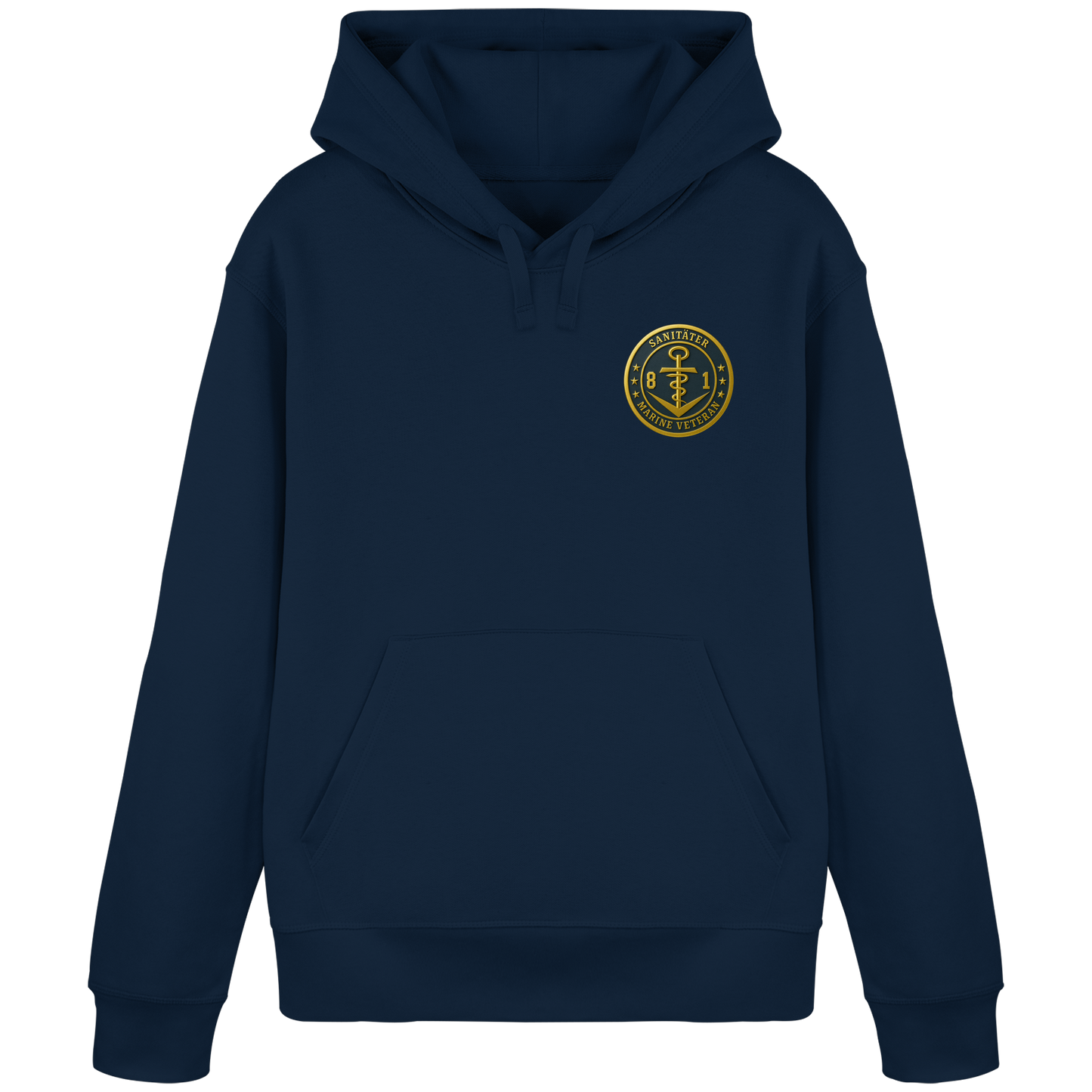 Marine Veteran 81er SANITÄTER - Metalleffekt - Organic Basic Hoodie