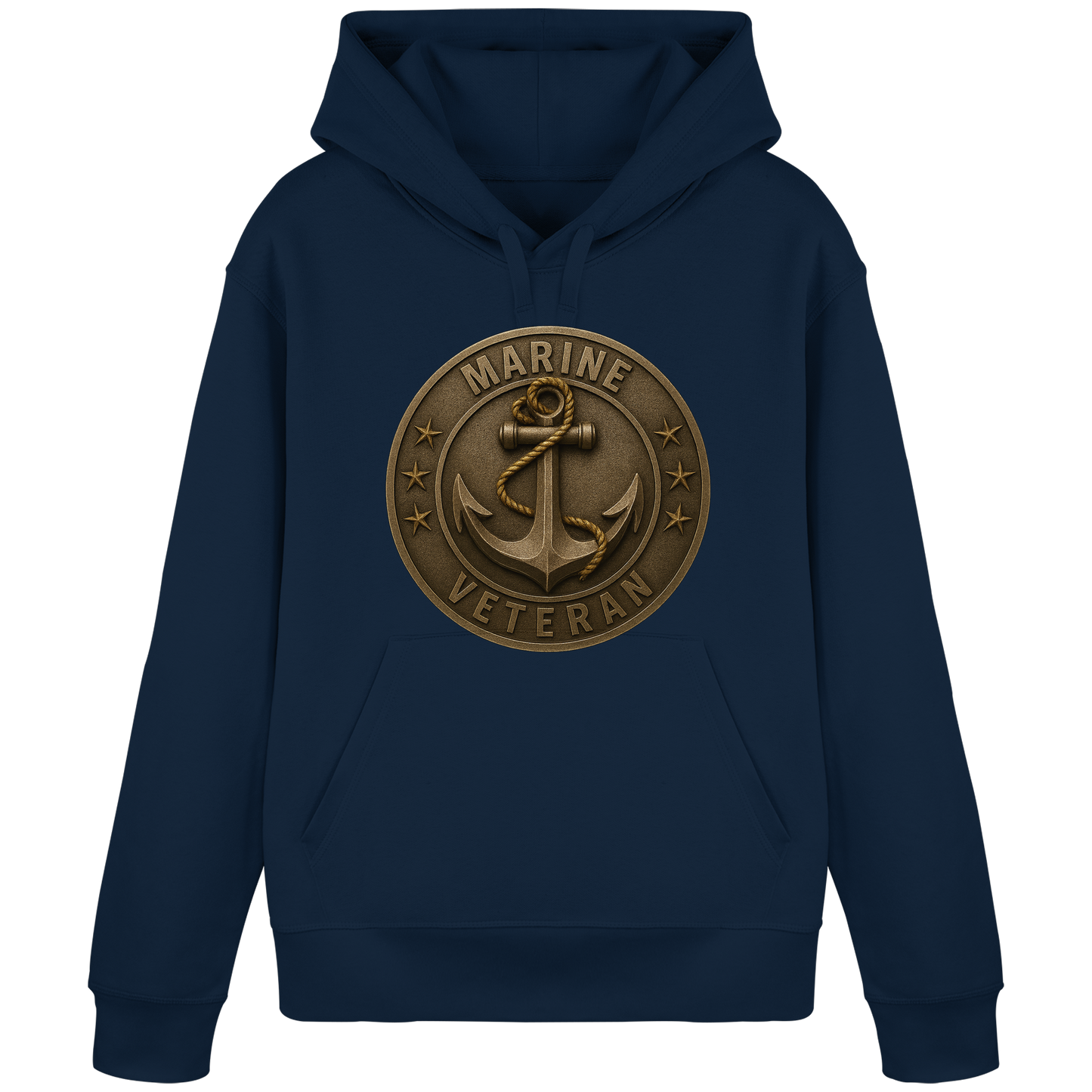Marine Veteran - Metalleffekt - Organic Basic Hoodie