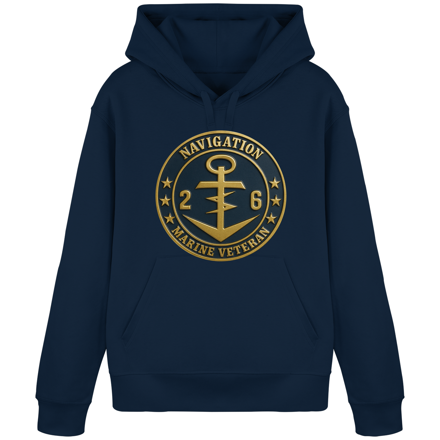 Marine Veteran 26er NAVIGATION - Metalleffekt - Organic Basic Hoodie