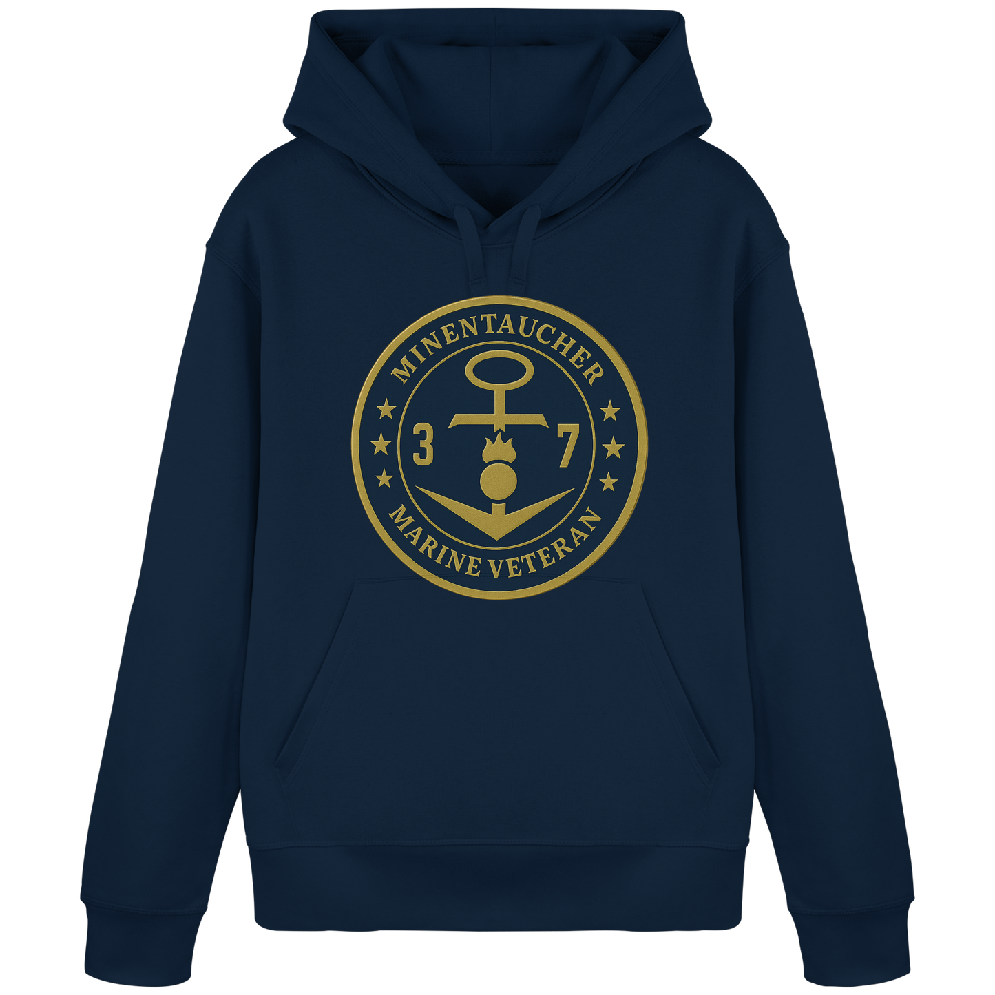 Marine Veteran 37er MINENTAUCHER - Metalleffekt - Organic Basic Hoodie