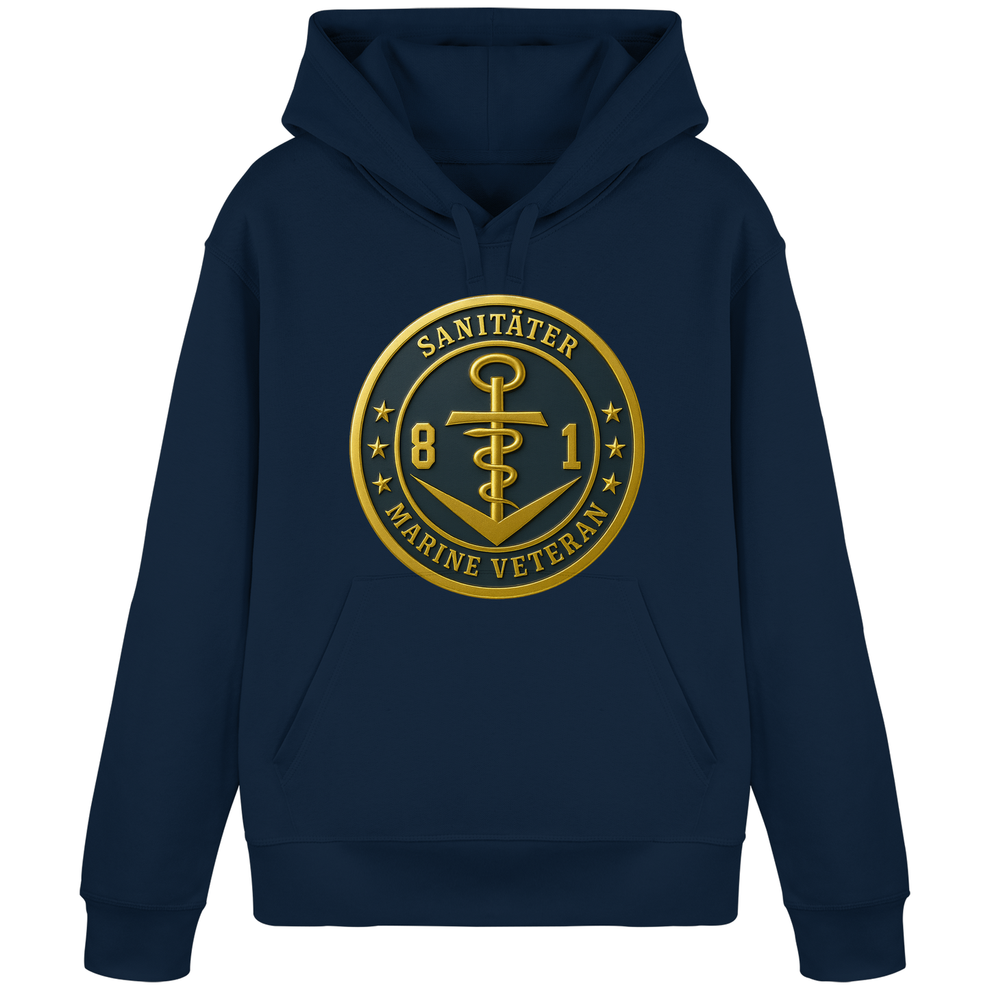 Marine Veteran 81er SANITÄTER - Metalleffekt - Organic Basic Hoodie