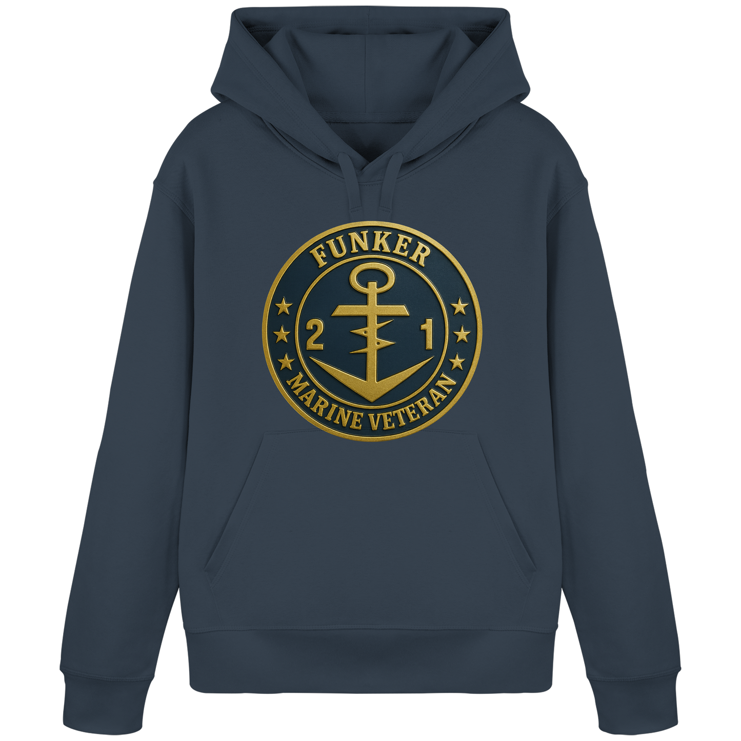 Marine Veteran 21er FUNKER - Metalleffekt - Organic Basic Hoodie