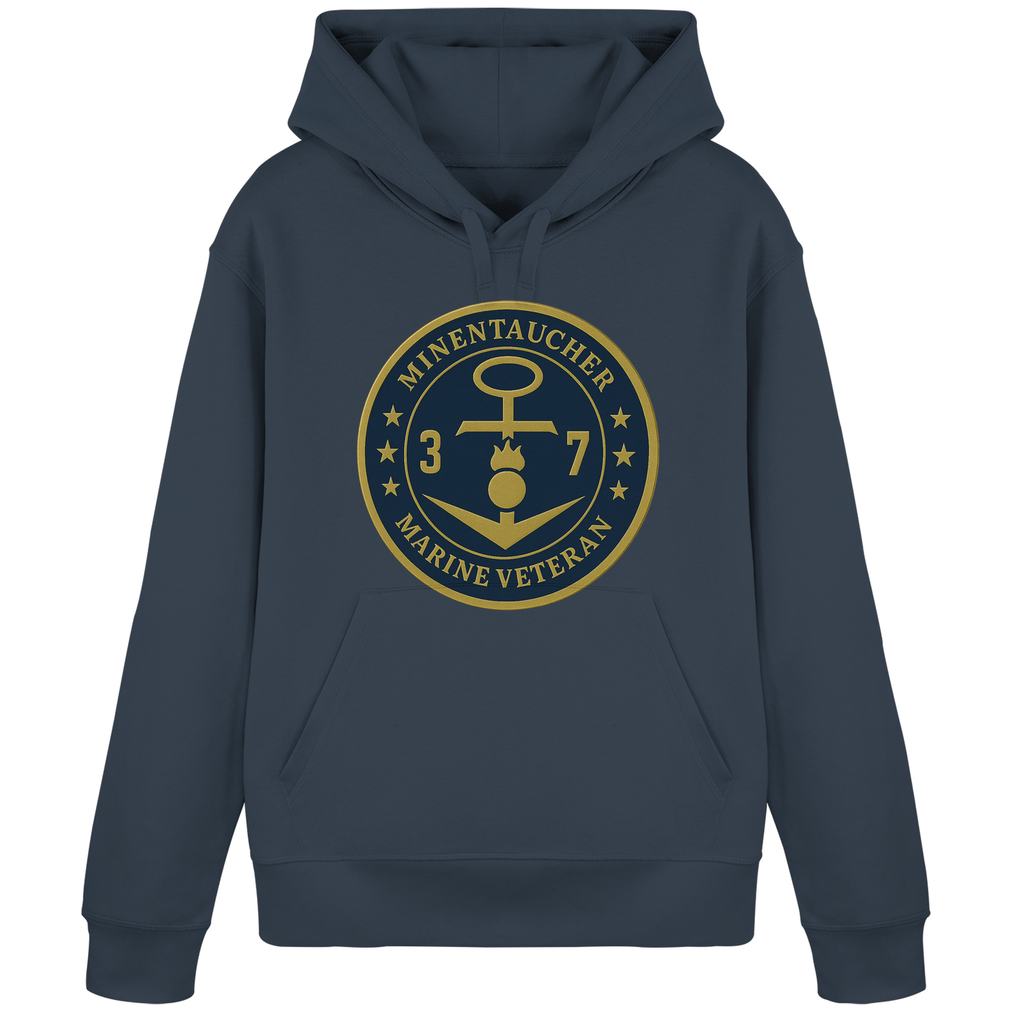 Marine Veteran 37er MINENTAUCHER - Metalleffekt - Organic Basic Hoodie