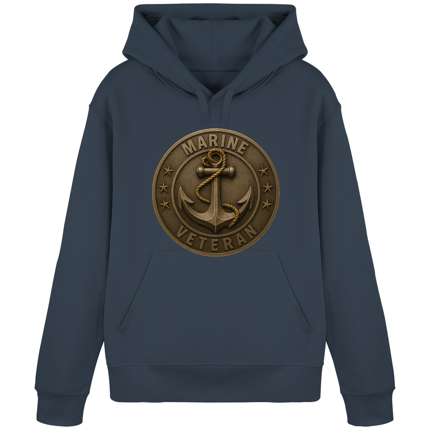 Marine Veteran - Metalleffekt - Organic Basic Hoodie