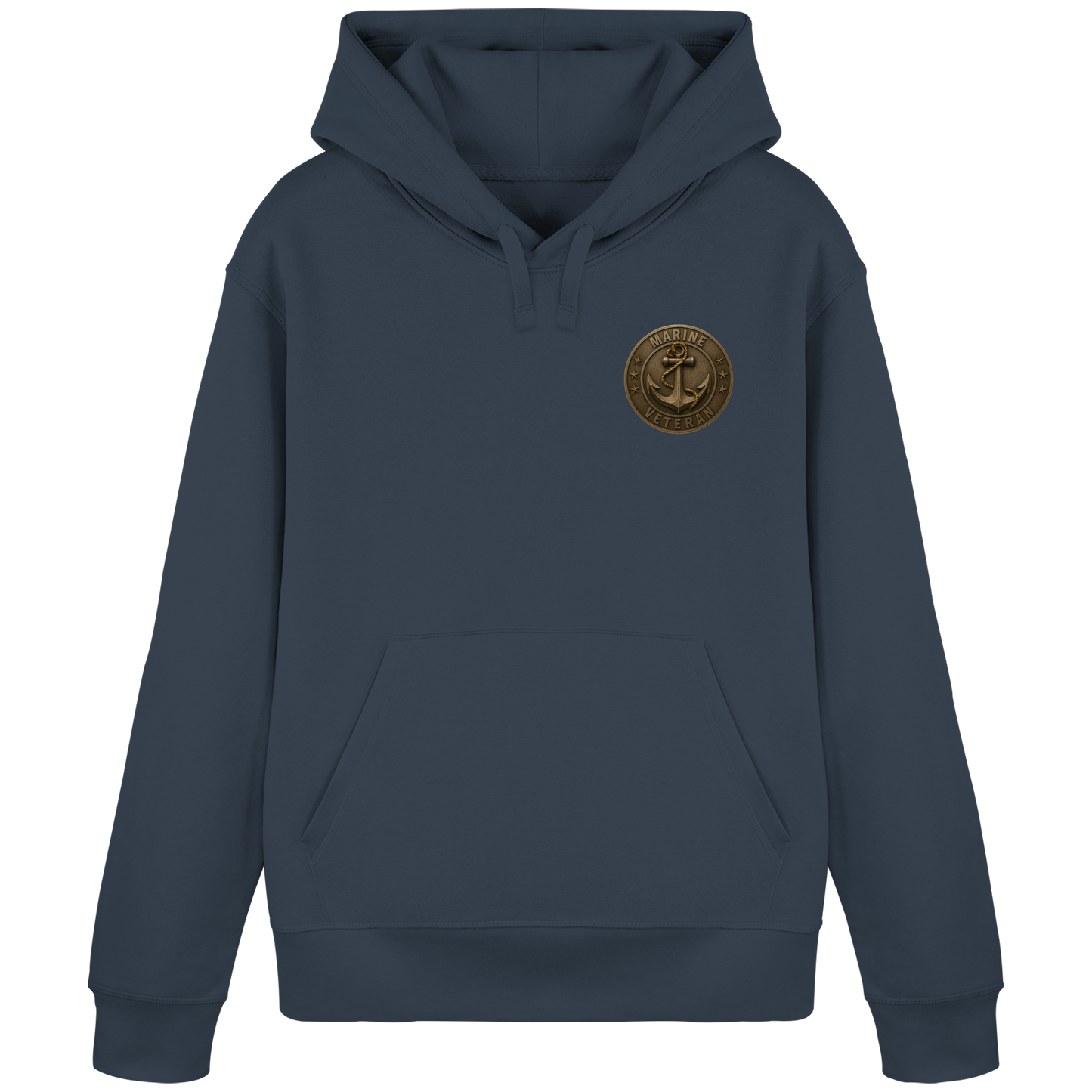 Marine Veteran - Metalleffekt - Organic Basic Hoodie