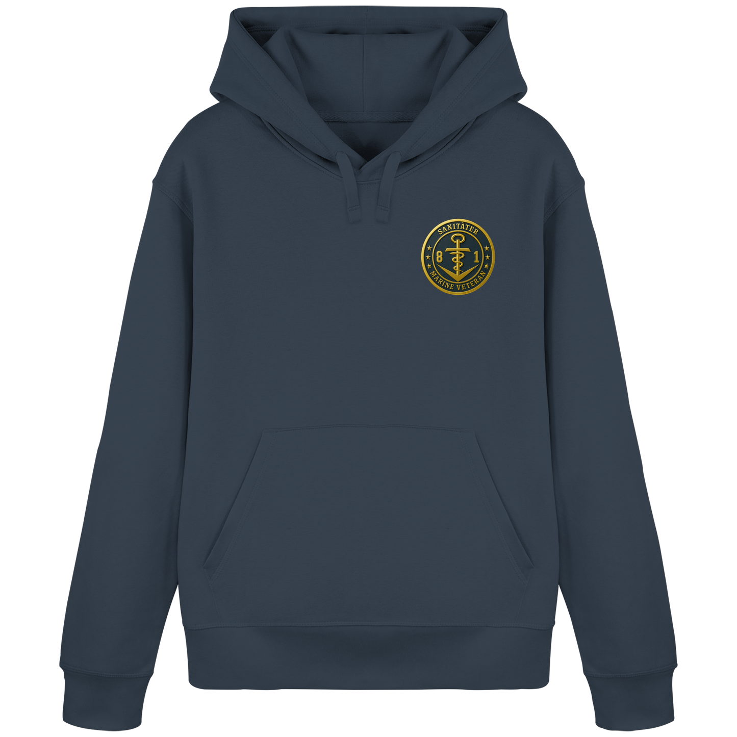 Marine Veteran 81er SANITÄTER - Metalleffekt - Organic Basic Hoodie