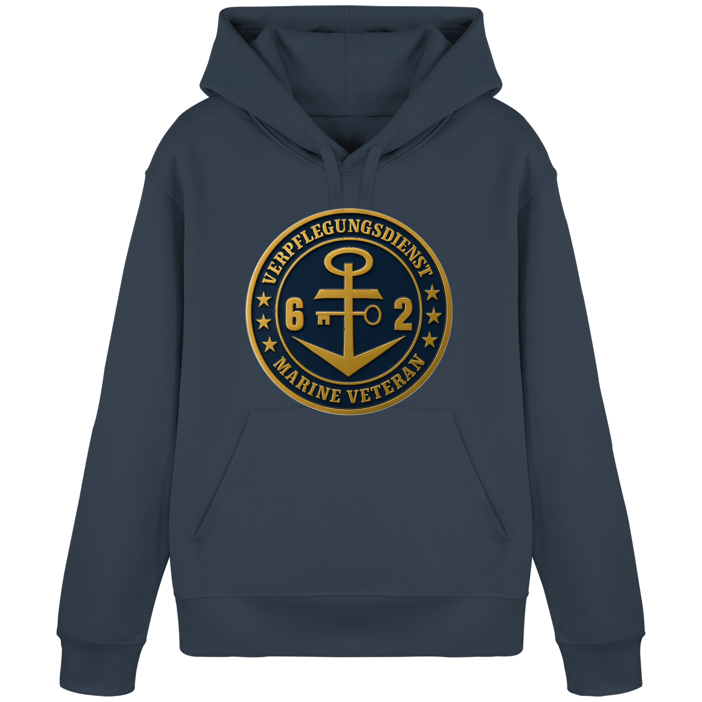 Marine Veteran 62er VERPFLEGUNGSDIENST - Metalleffekt - Organic Basic Hoodie