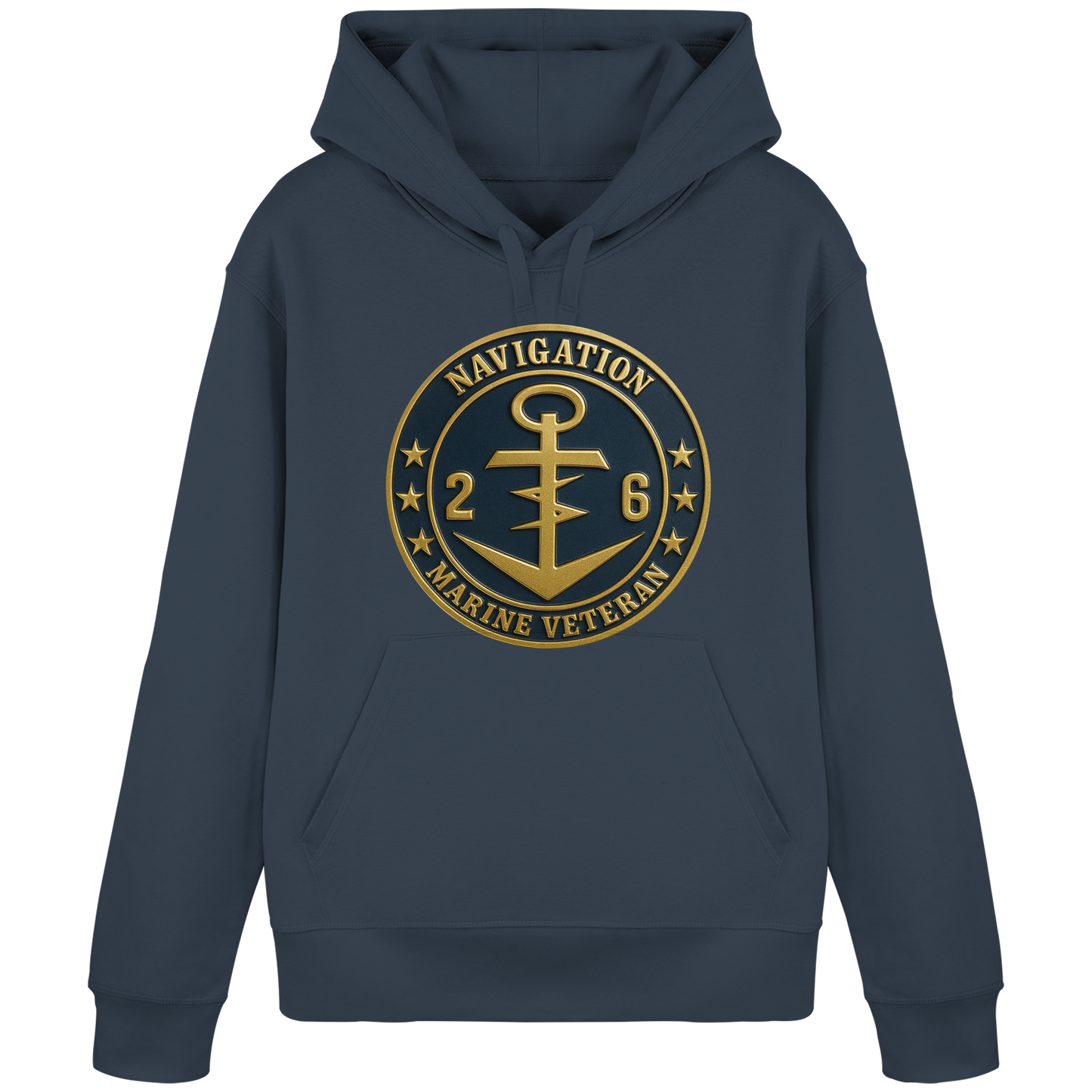 Marine Veteran 26er NAVIGATION - Metalleffekt - Organic Basic Hoodie