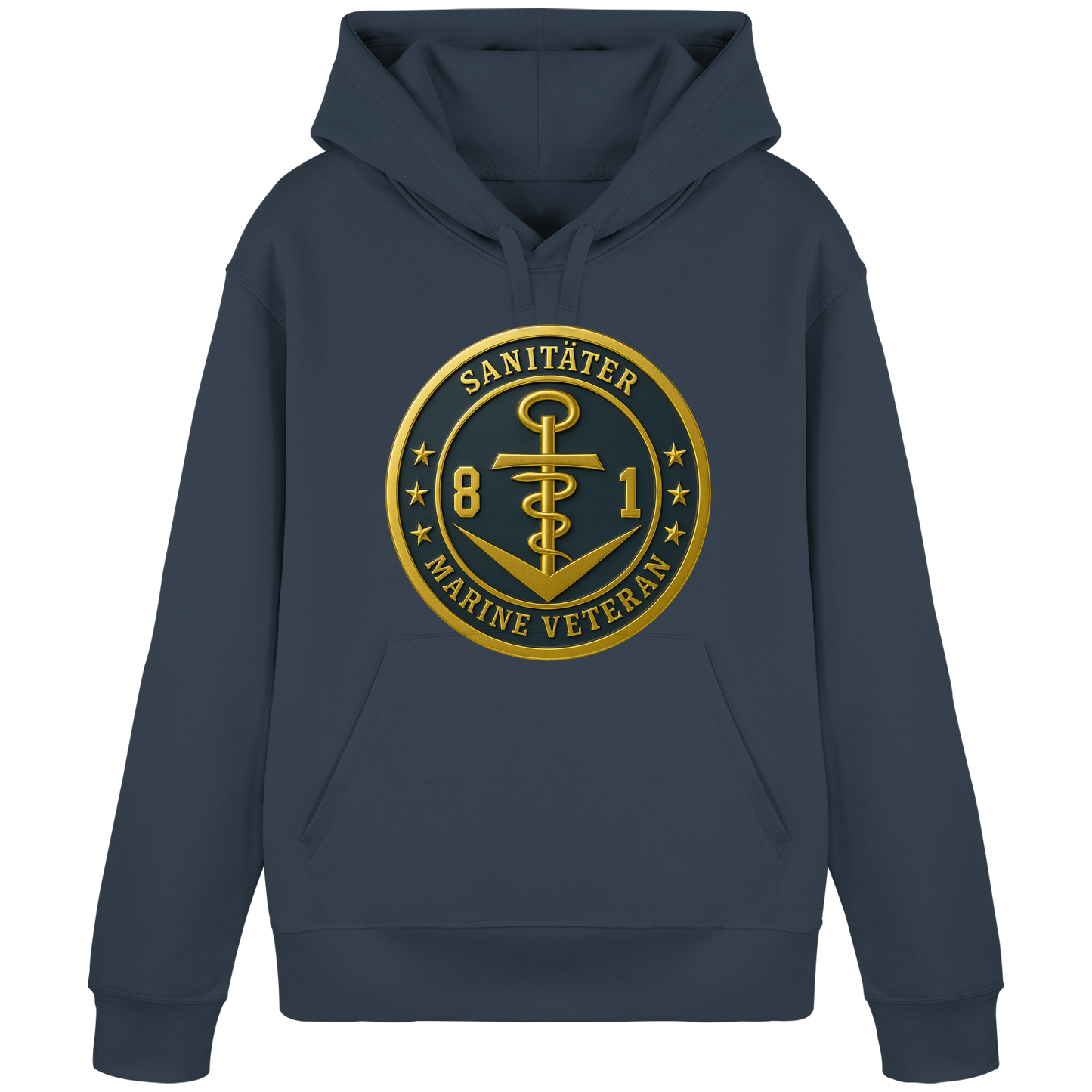 Marine Veteran 81er SANITÄTER - Metalleffekt - Organic Basic Hoodie