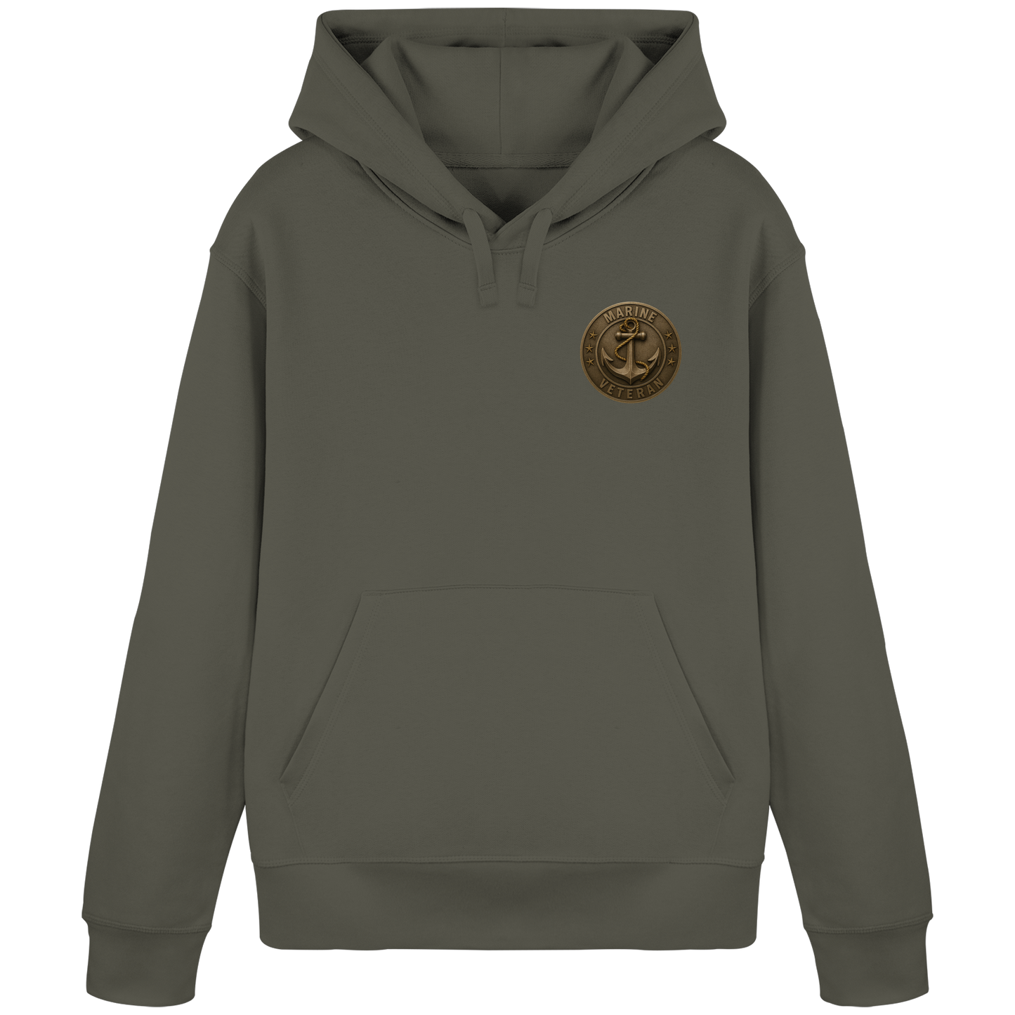 Marine Veteran - Metalleffekt - Organic Basic Hoodie