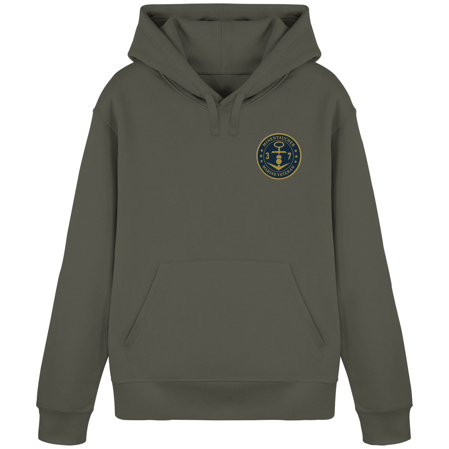 Marine Veteran 37er MINENTAUCHER - Metalleffekt - Organic Basic Hoodie