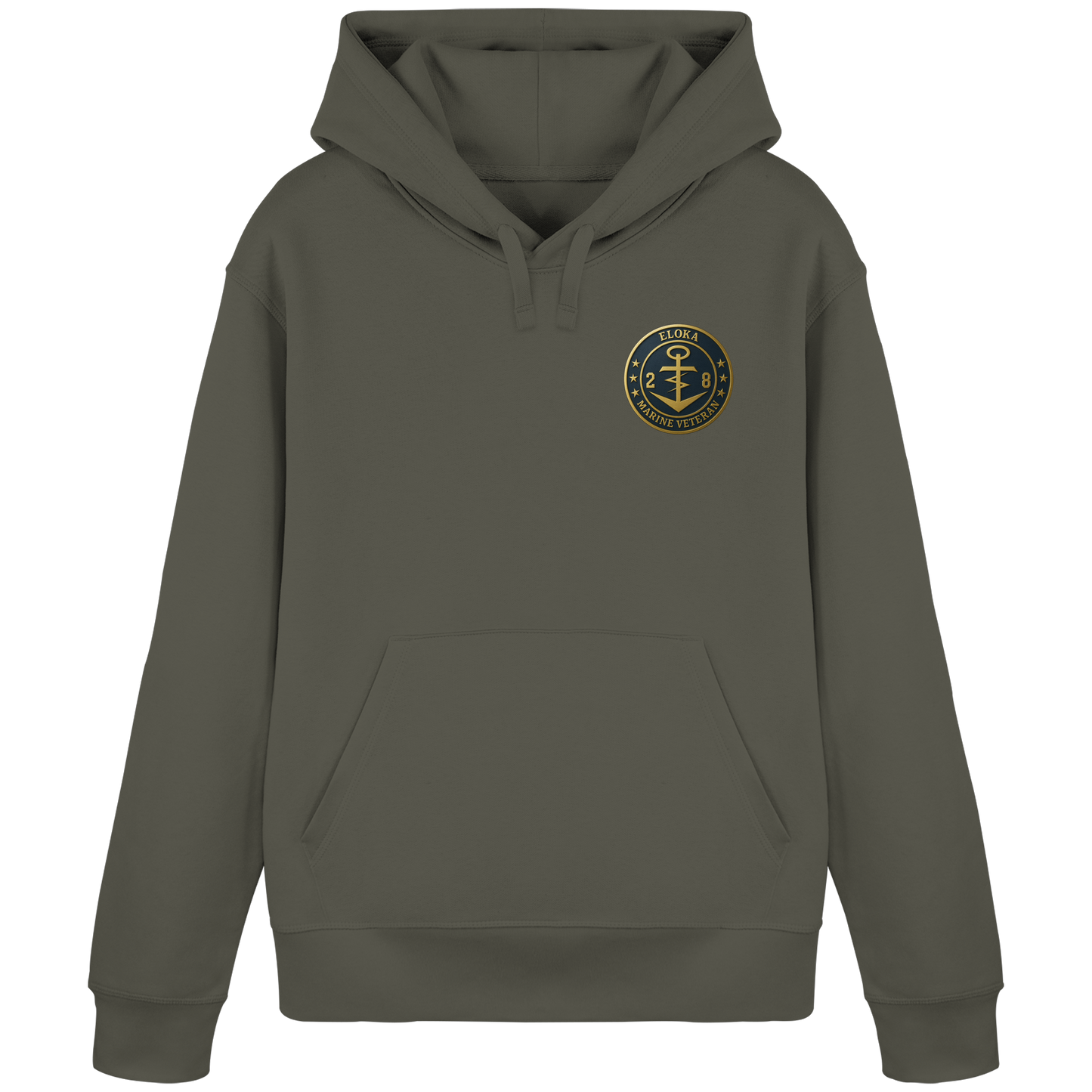 Marine Veteran 28er ELOKA - Metalleffekt - Organic Basic Hoodie