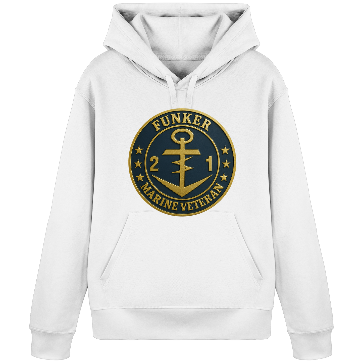 Marine Veteran 21er FUNKER - Metalleffekt - Organic Basic Hoodie