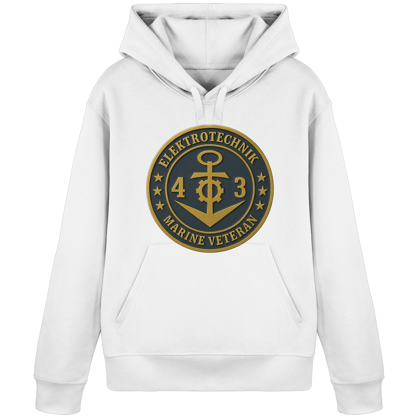 Marine Veteran 43er ELEKTROTECHNIK - Metalleffekt - Organic Basic Hoodie