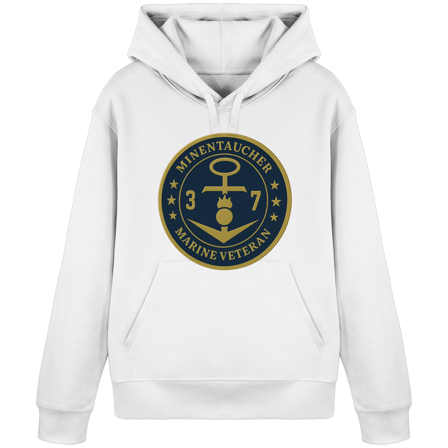 Marine Veteran 37er MINENTAUCHER - Metalleffekt - Organic Basic Hoodie