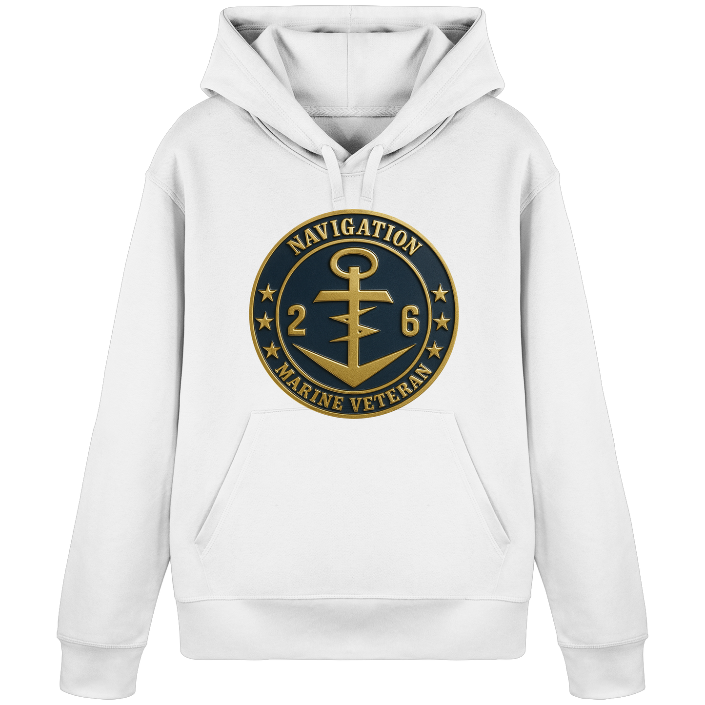 Marine Veteran 26er NAVIGATION - Metalleffekt - Organic Basic Hoodie