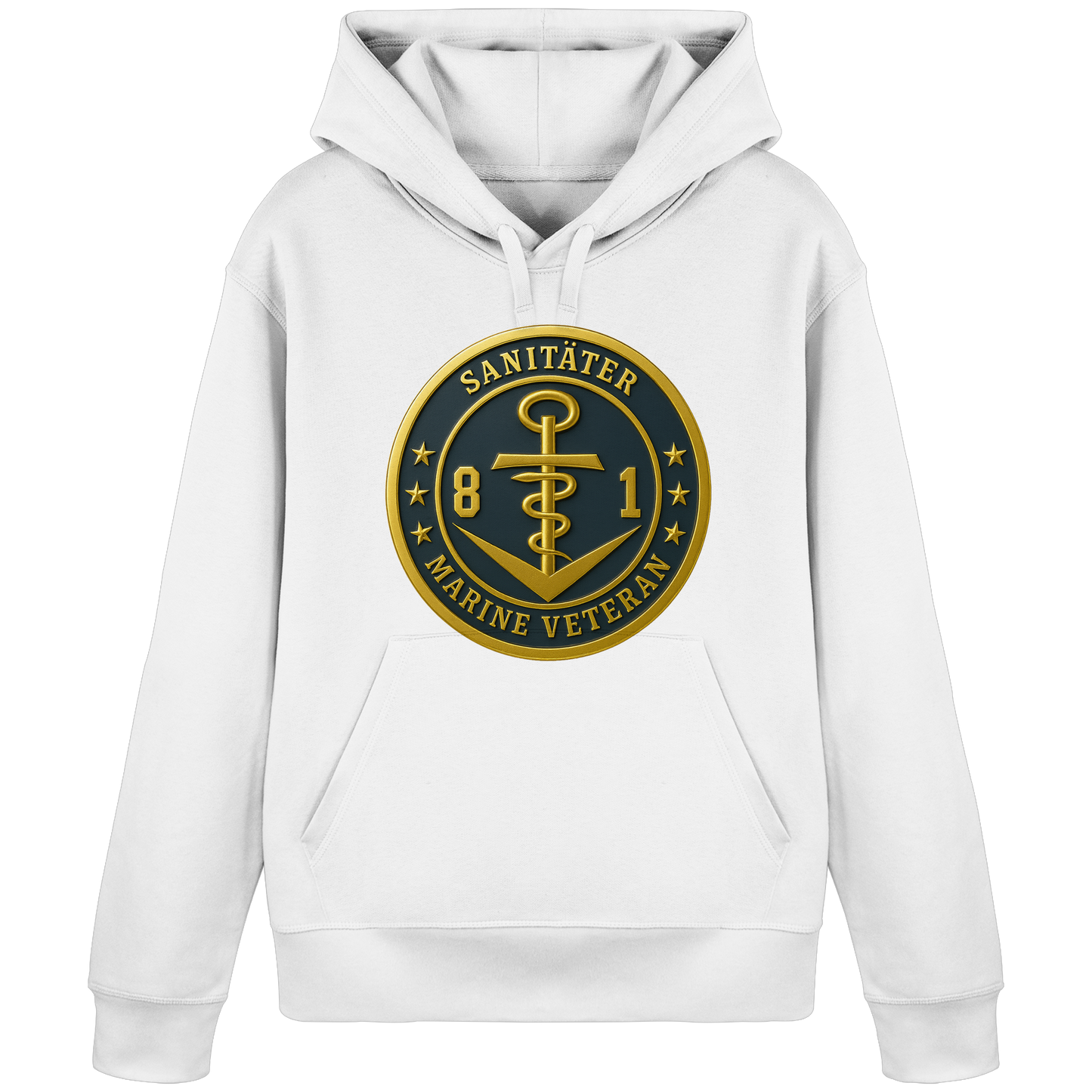 Marine Veteran 81er SANITÄTER - Metalleffekt - Organic Basic Hoodie