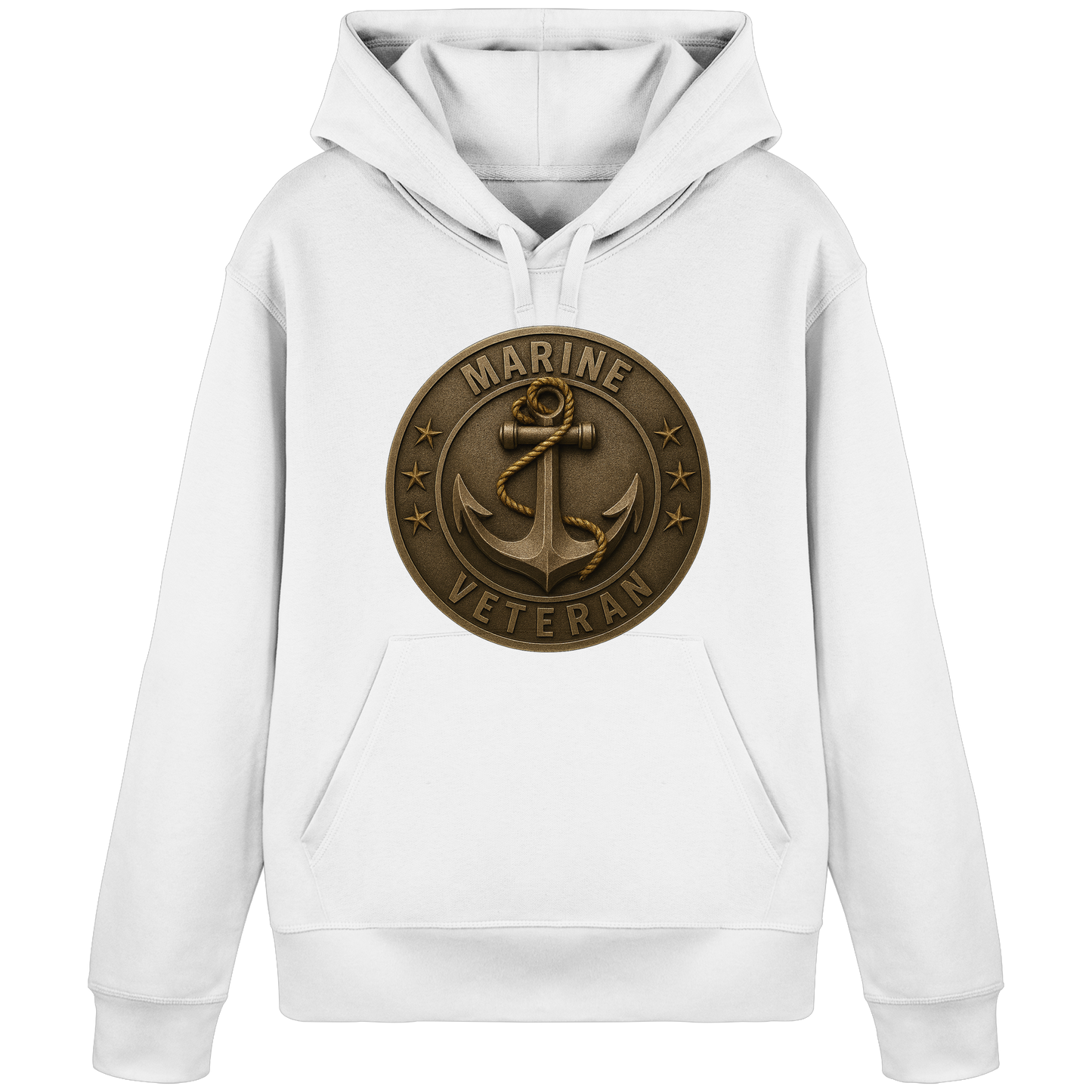 Marine Veteran - Metalleffekt - Organic Basic Hoodie