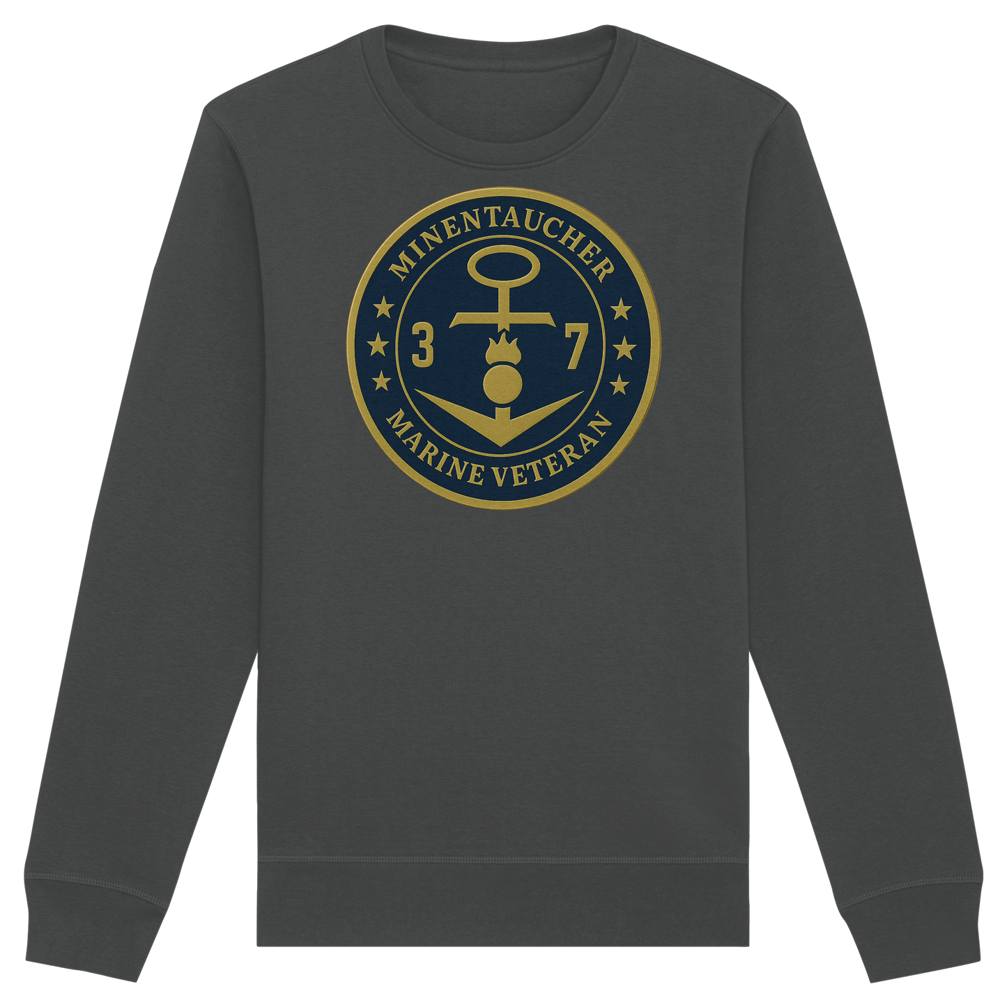 Marine Veteran 37er MINENTAUCHER - Metalleffekt - Organic Basic Unisex Sweatshirt