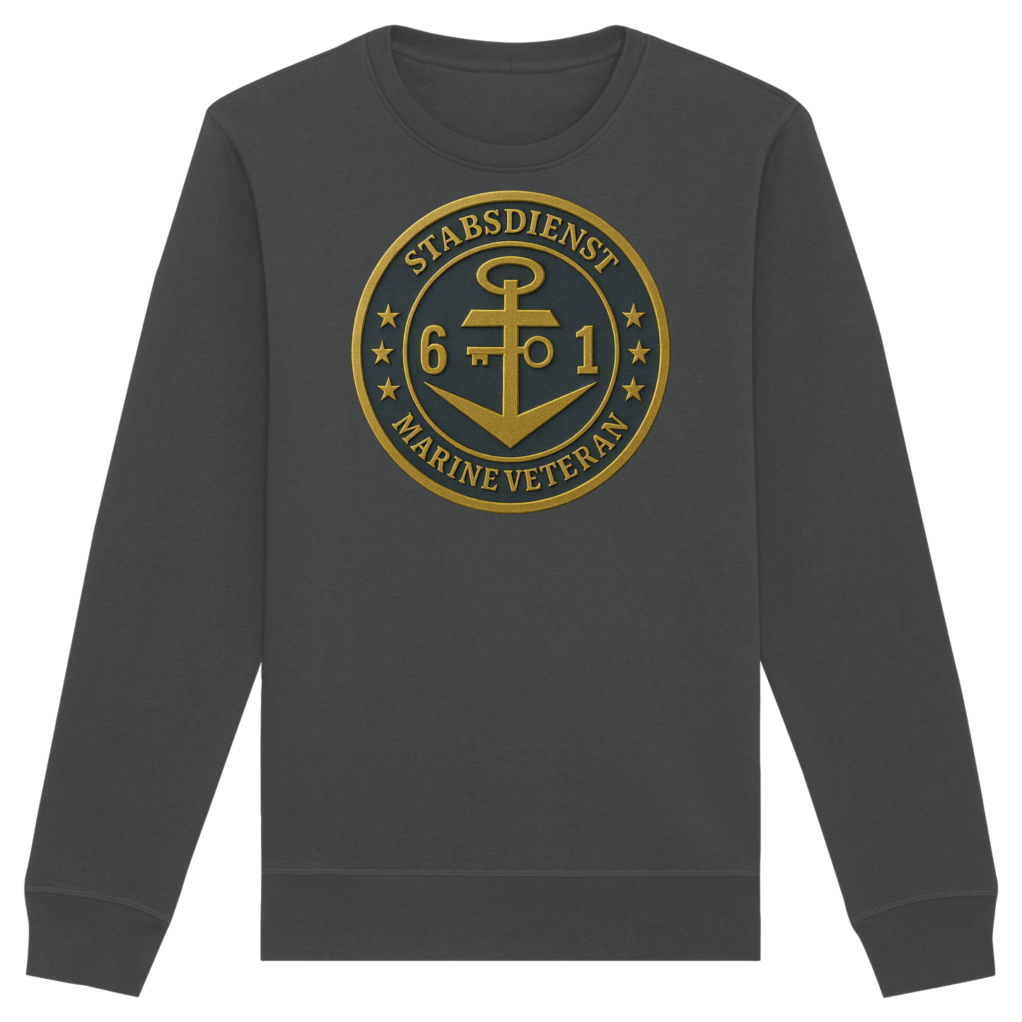 Marine Veteran 61er STABSDIENST - Metalleffekt - Organic Basic Unisex Sweatshirt