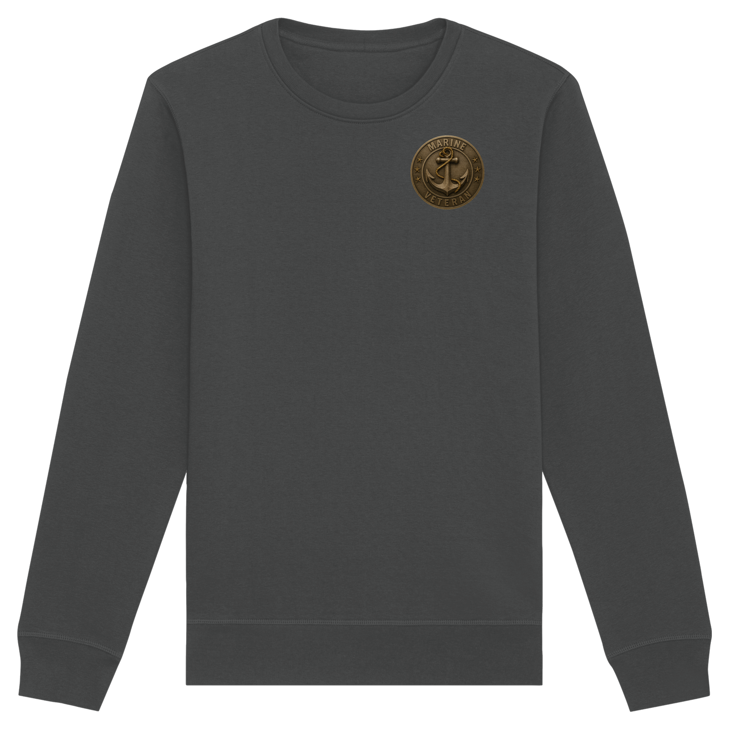 Marine Veteran - Metalleffekt - Organic Basic Unisex Sweatshirt