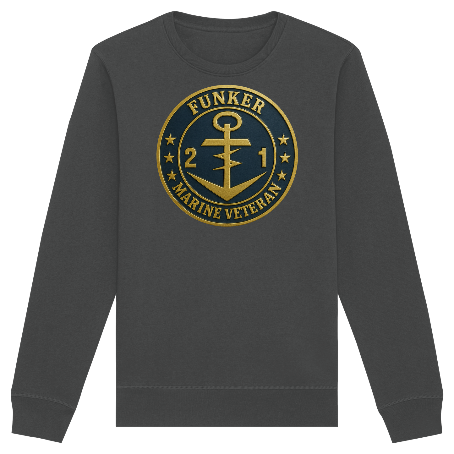 Marine Veteran 21er FUNKER - Metalleffekt - Organic Basic Unisex Sweatshirt
