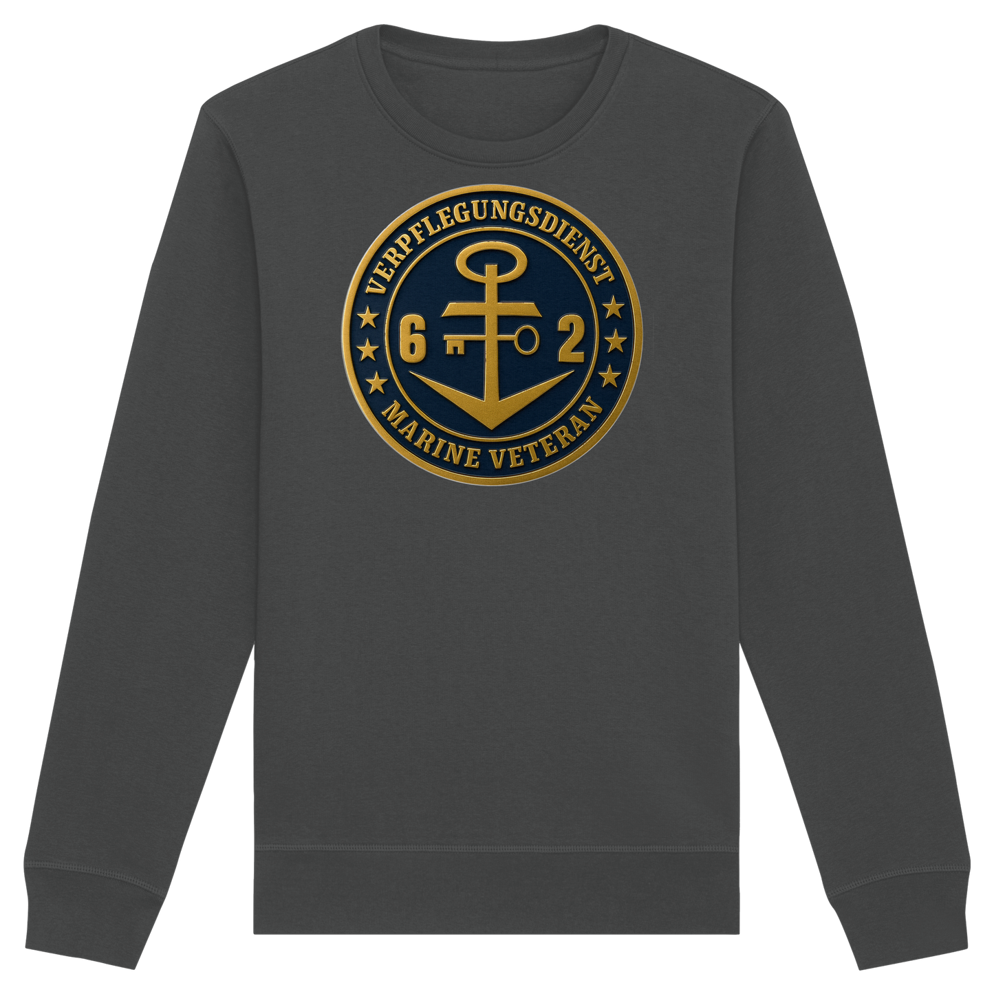 Marine Veteran 62er VERPFLEGUNGSDIENST - Metalleffekt - Organic Basic Unisex Sweatshirt